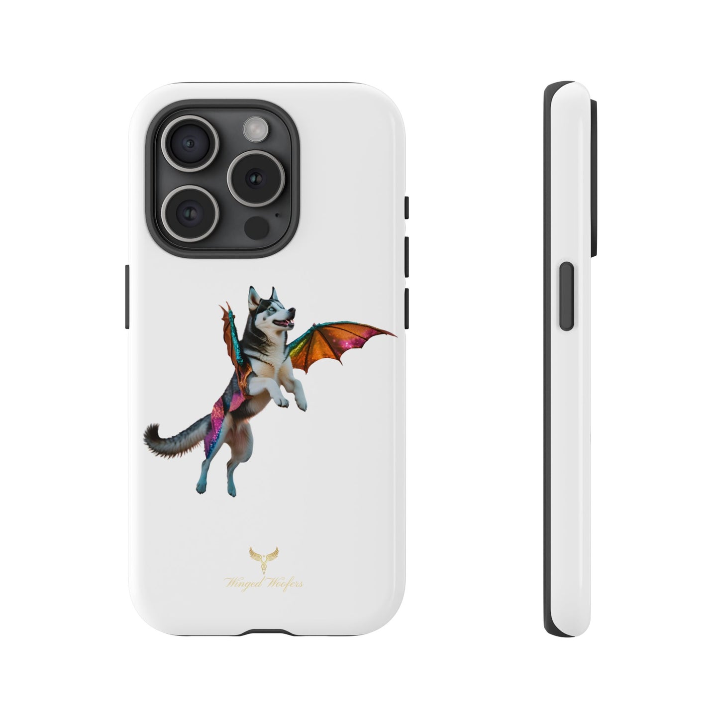 Magical Husky Pet Phone Case - Winged Dog Design | Tough Cases | Unique Animal Lover Gift