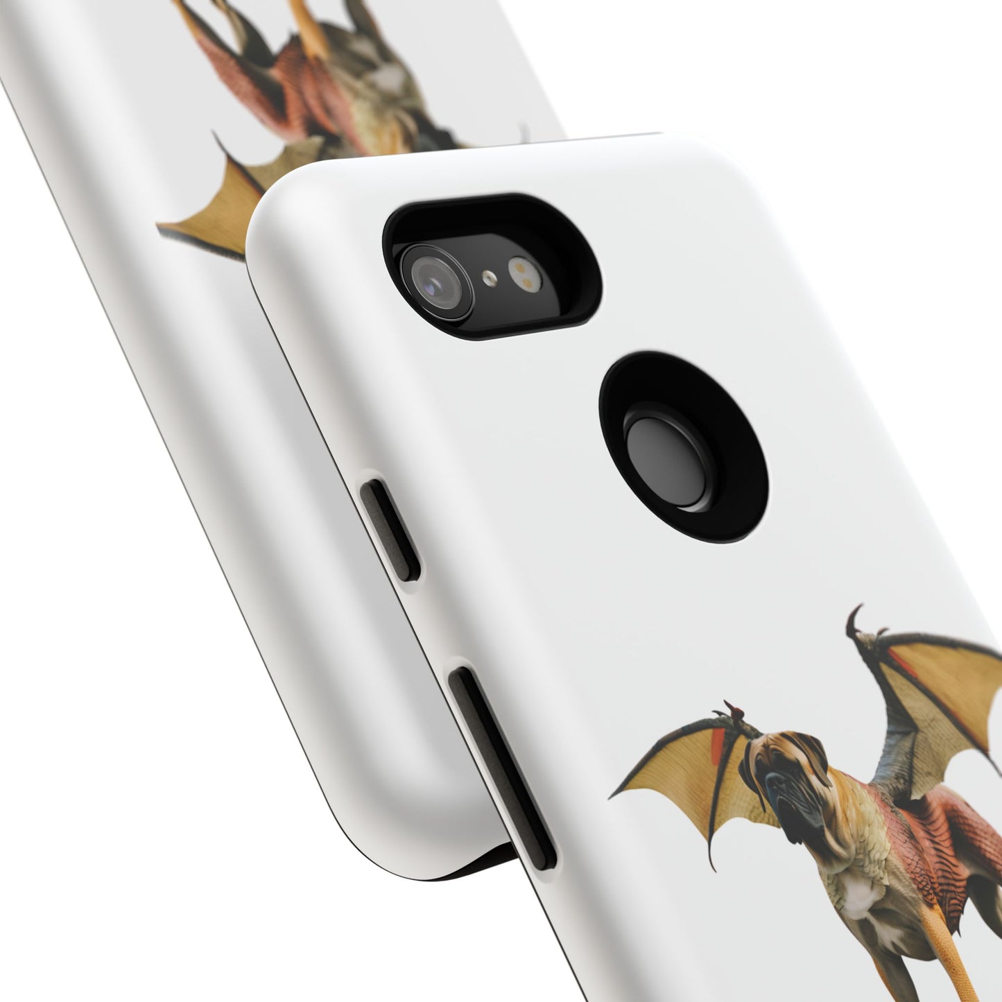 Fantasy Bullmastiff Dog Dragon Phone Case - Tough Cases with Winged Design