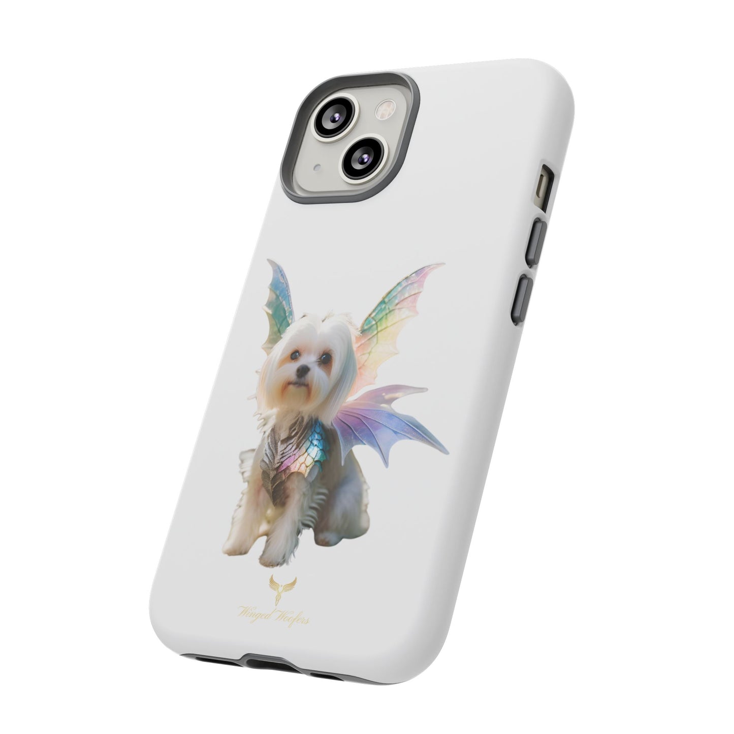 Maltese Dog with Wings Tough Phone Cases