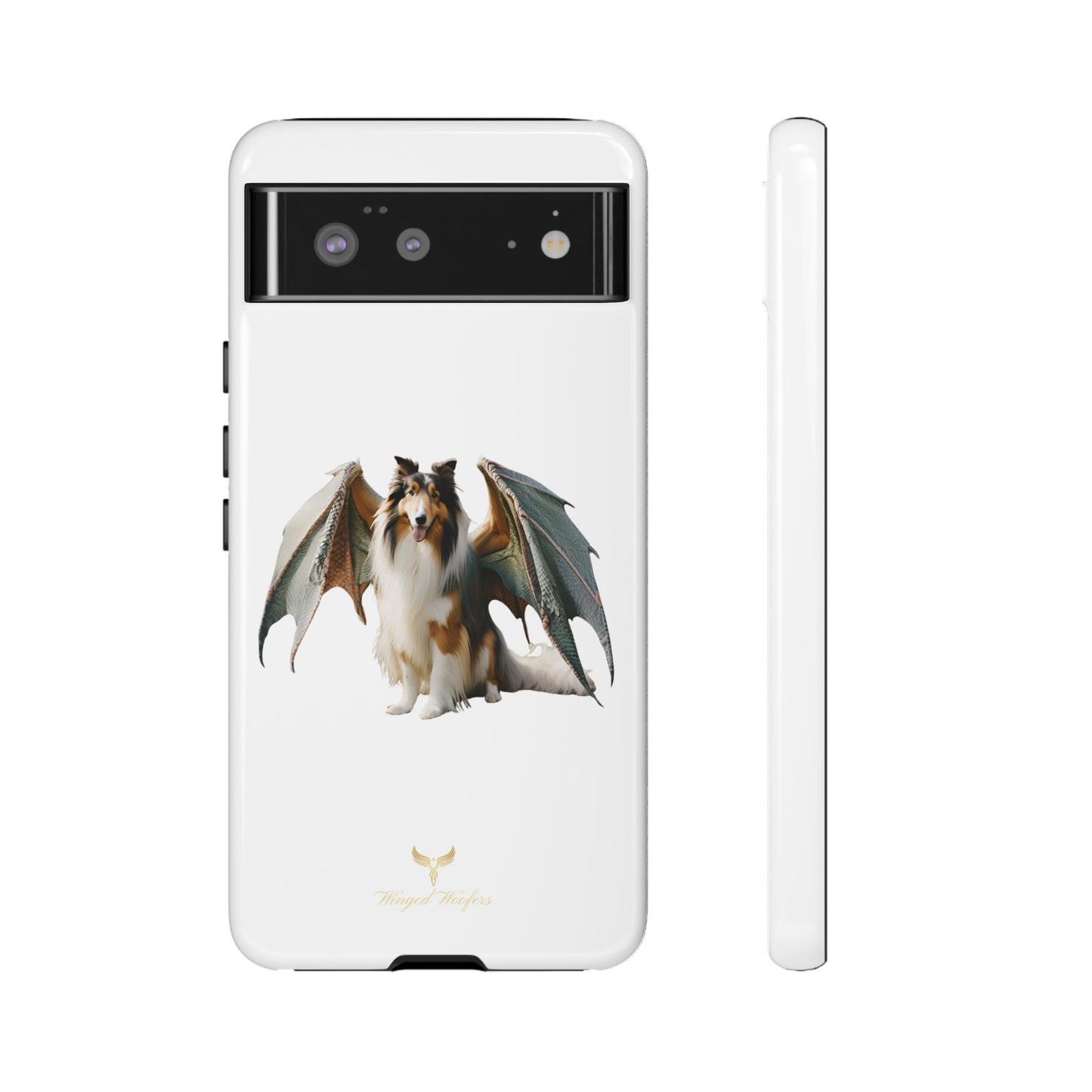 Majestic Dragon Wing Rough Collie Dog Phone Case - Tough Cases for Pet Lovers