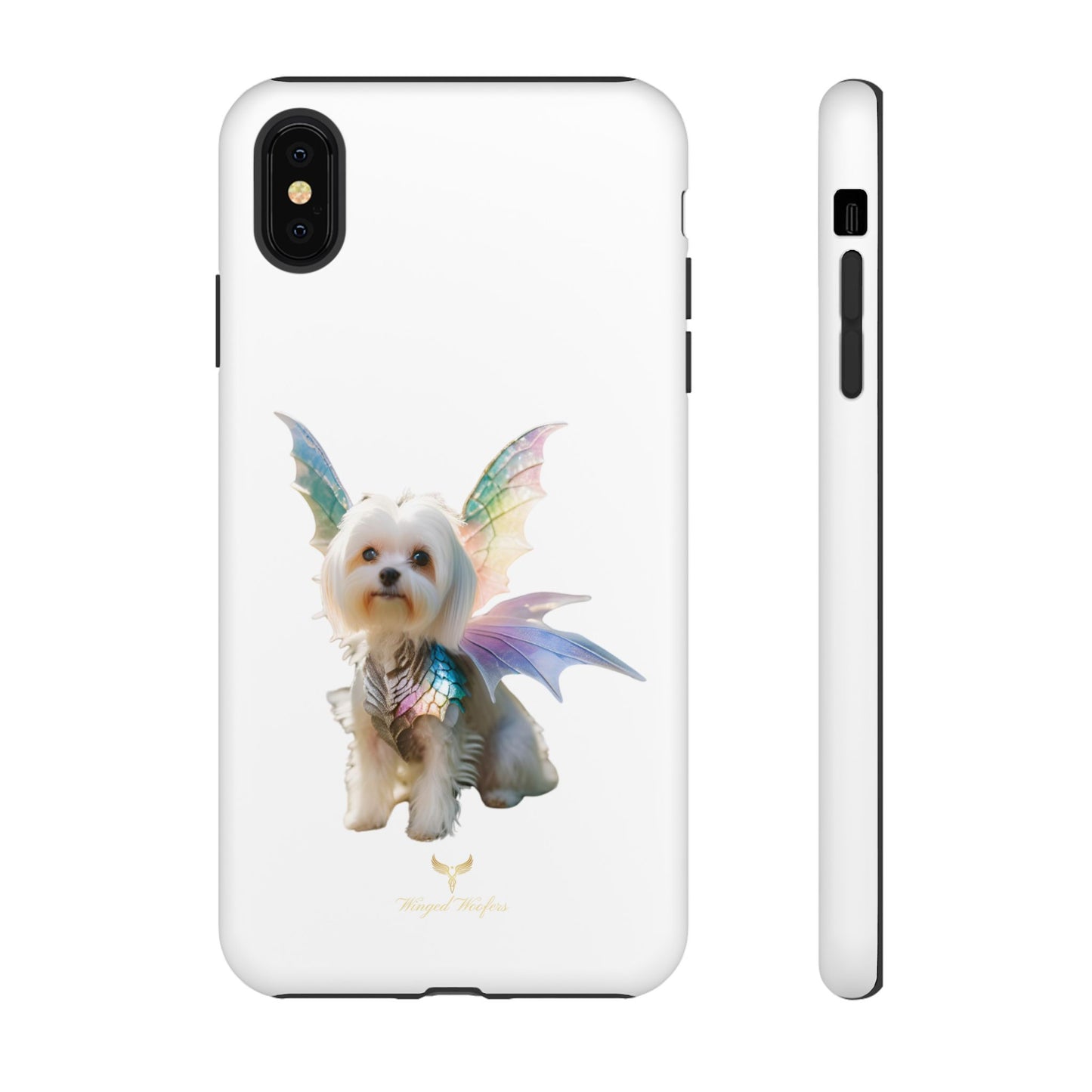 Maltese Dog with Wings Tough Phone Cases