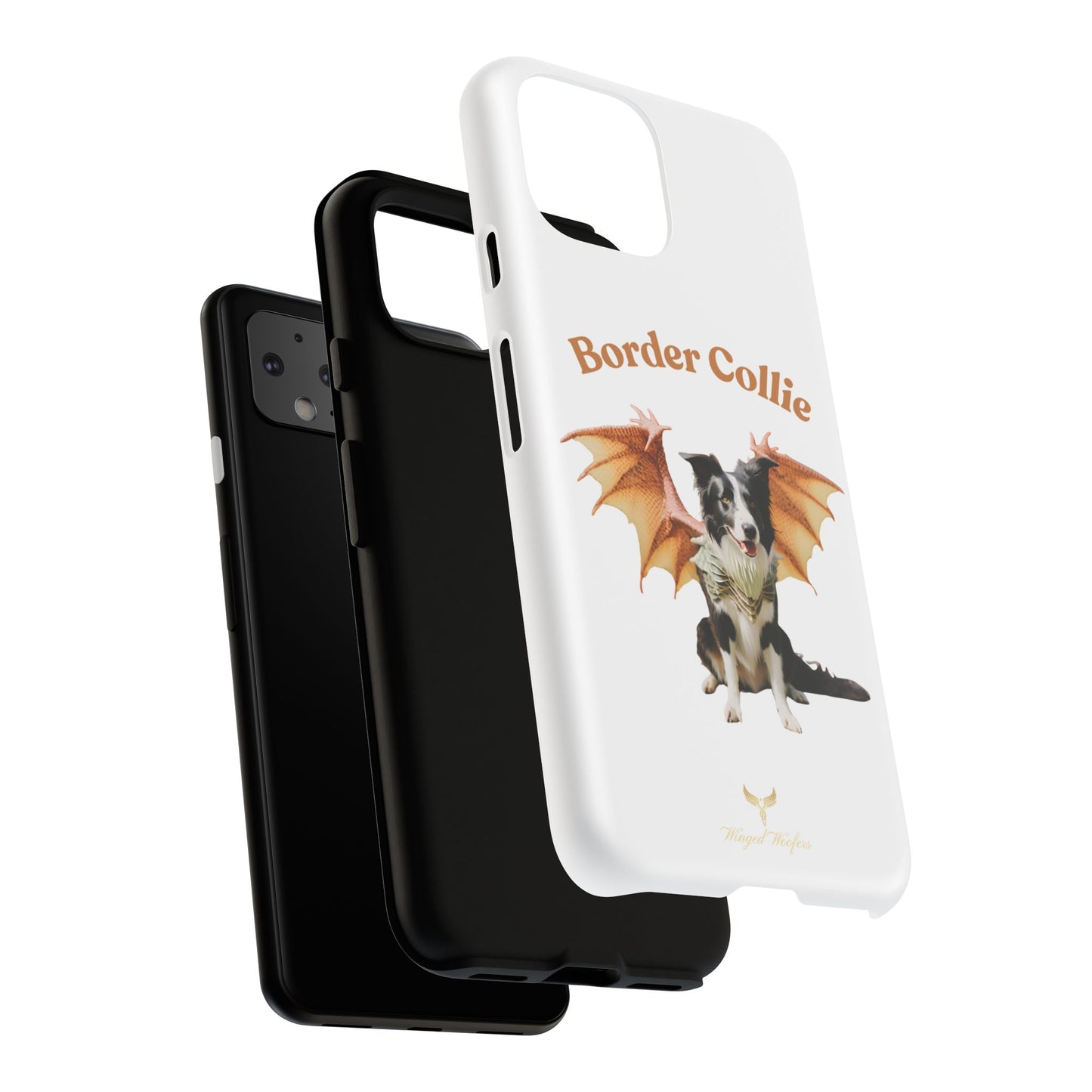 Border Collie Dragon Phone Case - Tough Cases for Dog Lovers