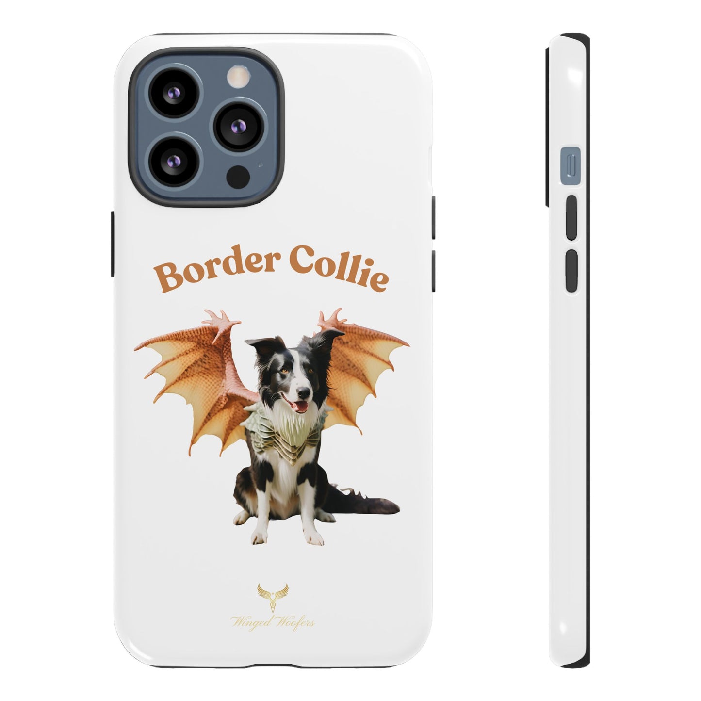 Border Collie Dragon Phone Case - Tough Cases for Dog Lovers