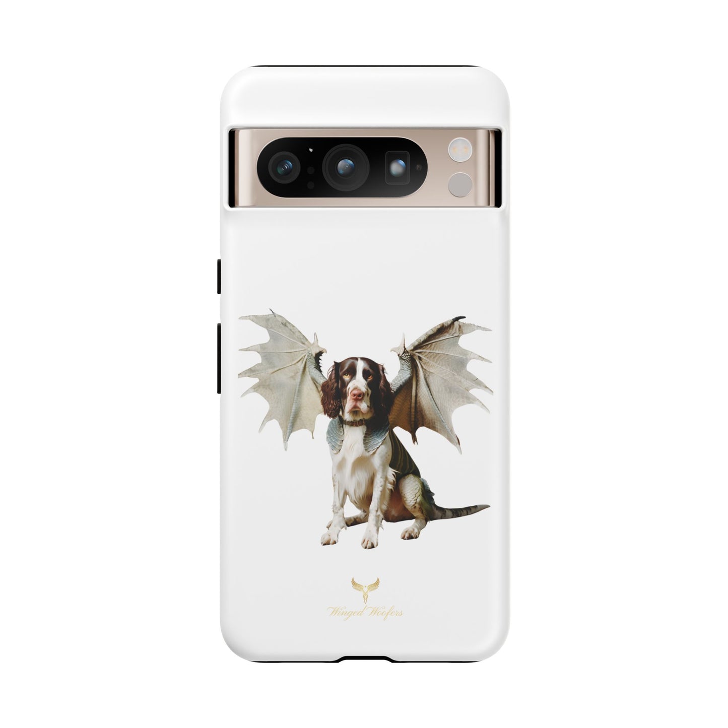 Fantasy Springer Spaniel Dog Phone Case - Tough Cases with Winged Companion Design