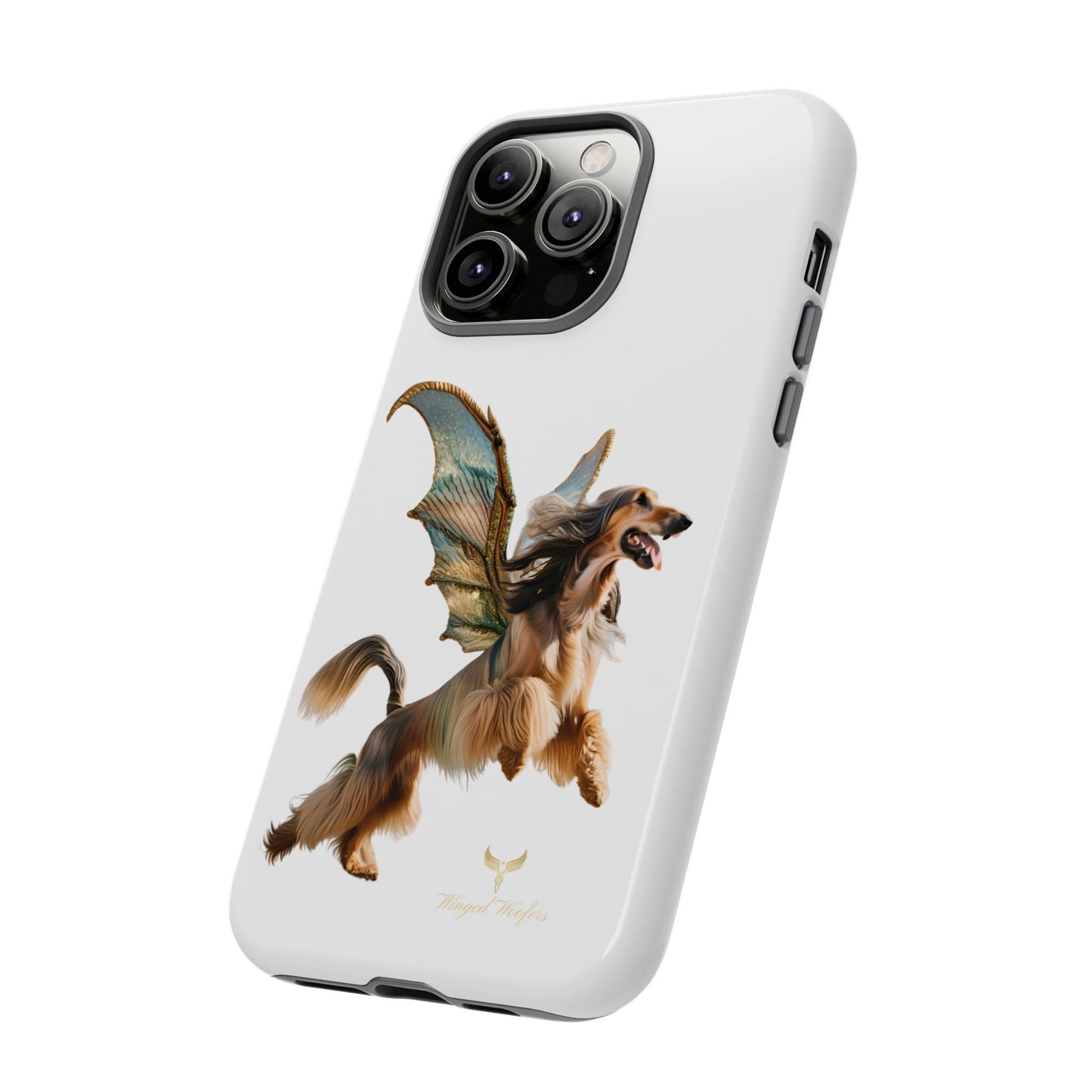 Magical Afghan Hound Dog Phone Case - Tough Cases with Winged Design