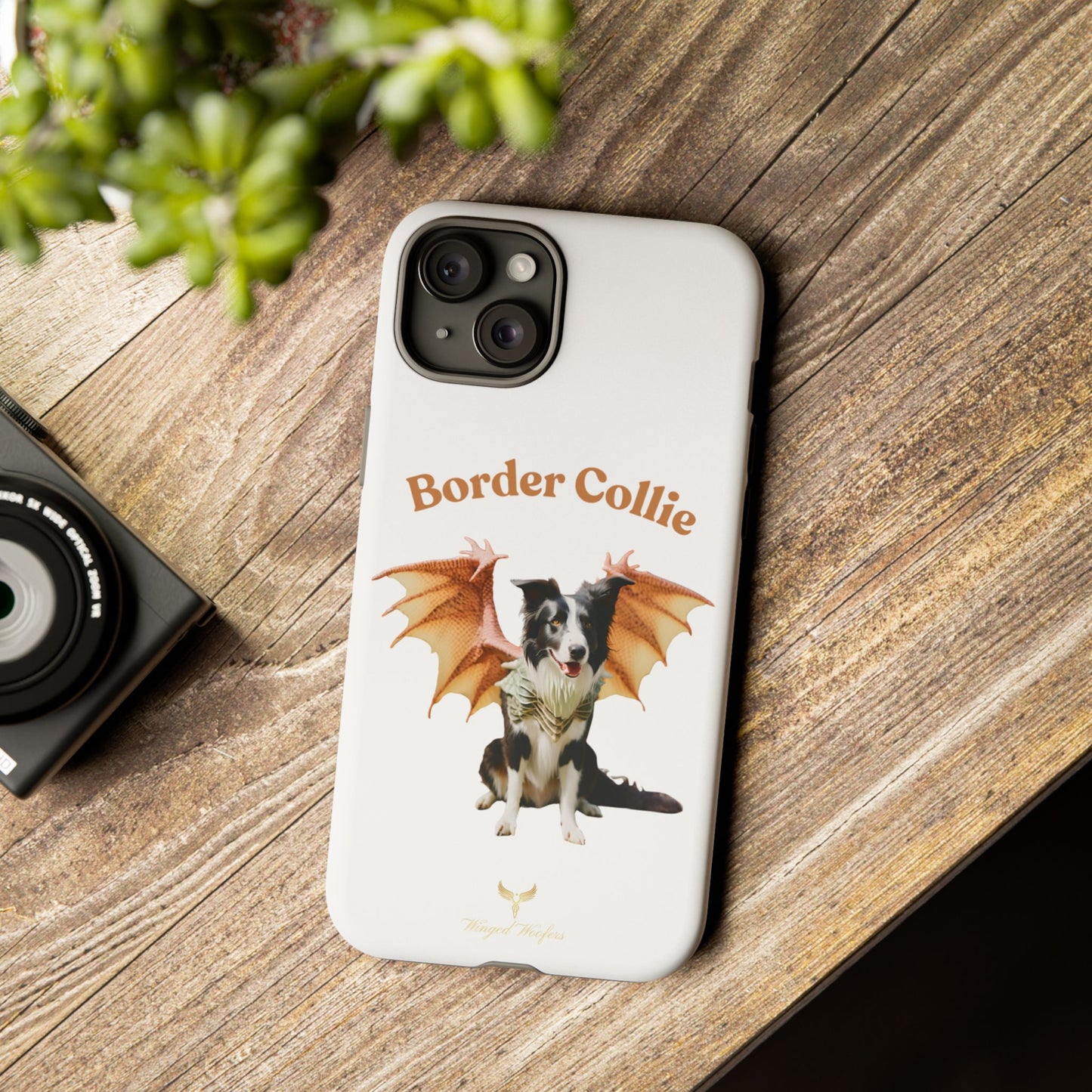 Border Collie Dragon Phone Case - Tough Cases for Dog Lovers