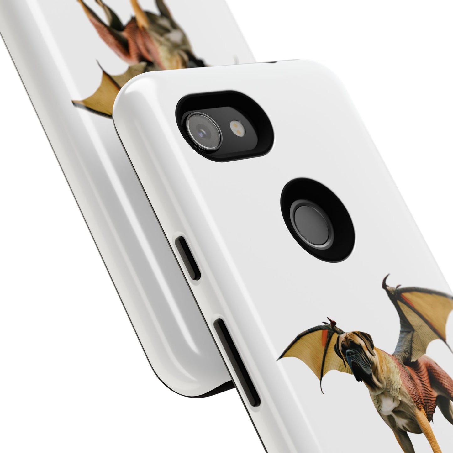 Fantasy Bullmastiff Dog Dragon Phone Case - Tough Cases with Winged Design