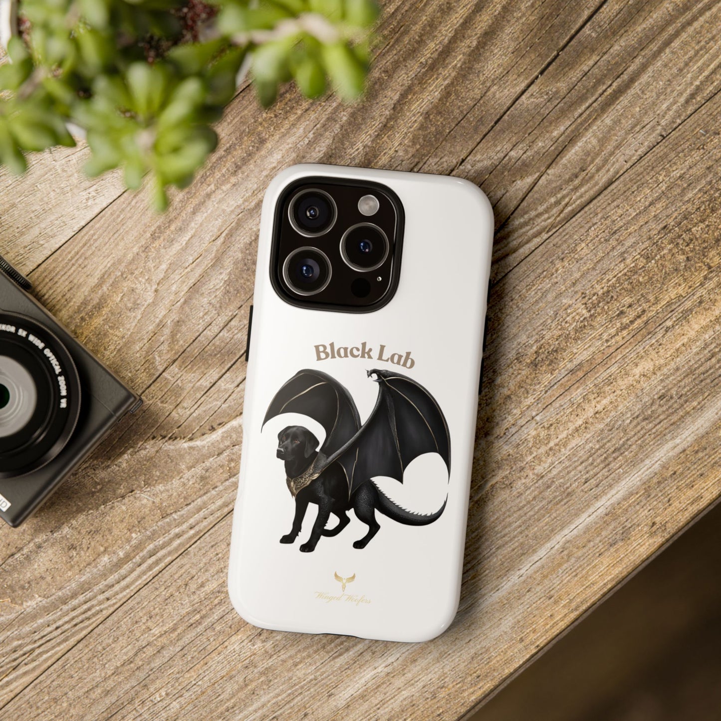 Black Labrador Dragon Case - Tough Phone Case for Pet Lovers