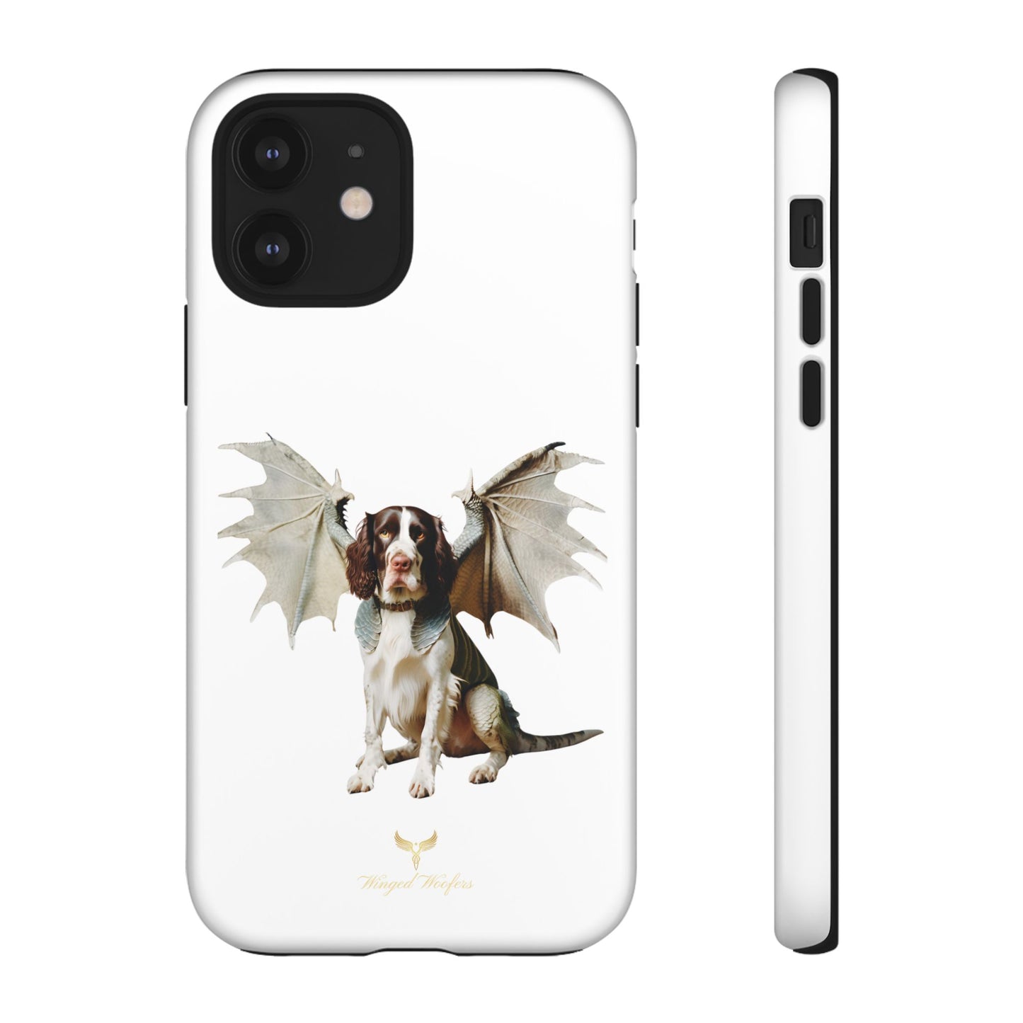 Fantasy Springer Spaniel Dog Phone Case - Tough Cases with Winged Companion Design