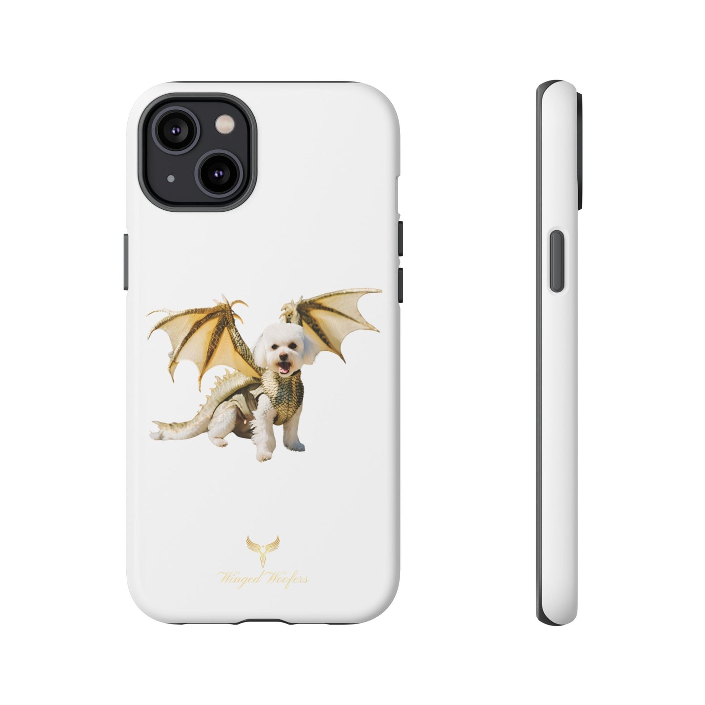 Cute Dragon Bichon Frisé Dog Phone Case - Tough and Stylish Pet-Themed Cover