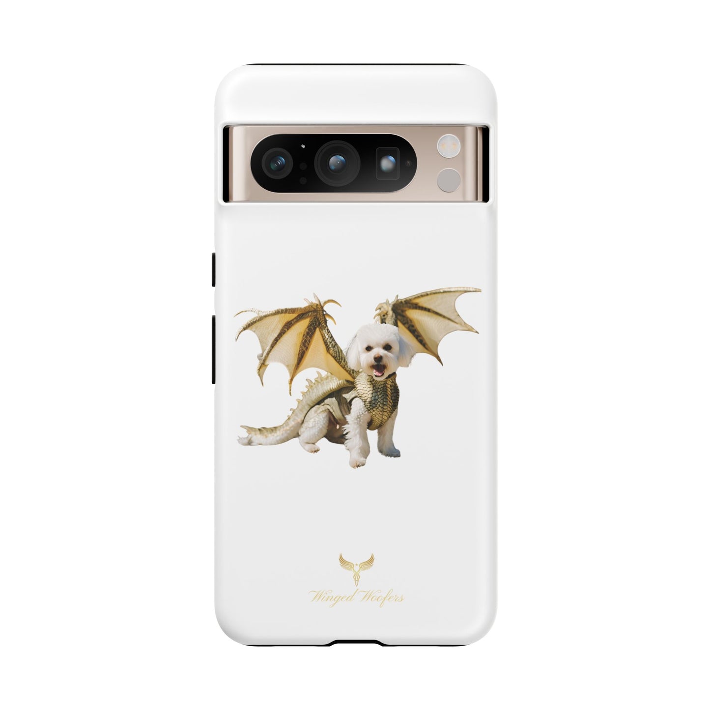 Cute Dragon Bichon Frisé Dog Phone Case - Tough and Stylish Pet-Themed Cover