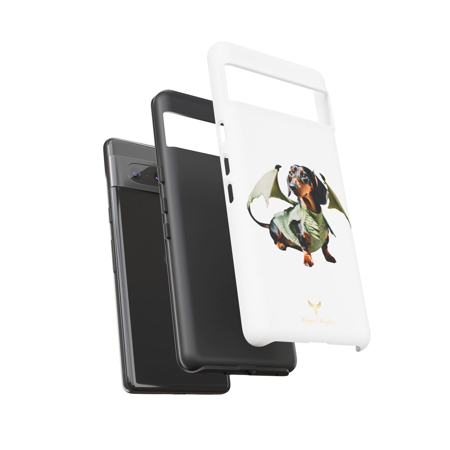 Whimsical Dragon Dog Phone Case - Tough Cases for Pet Lovers