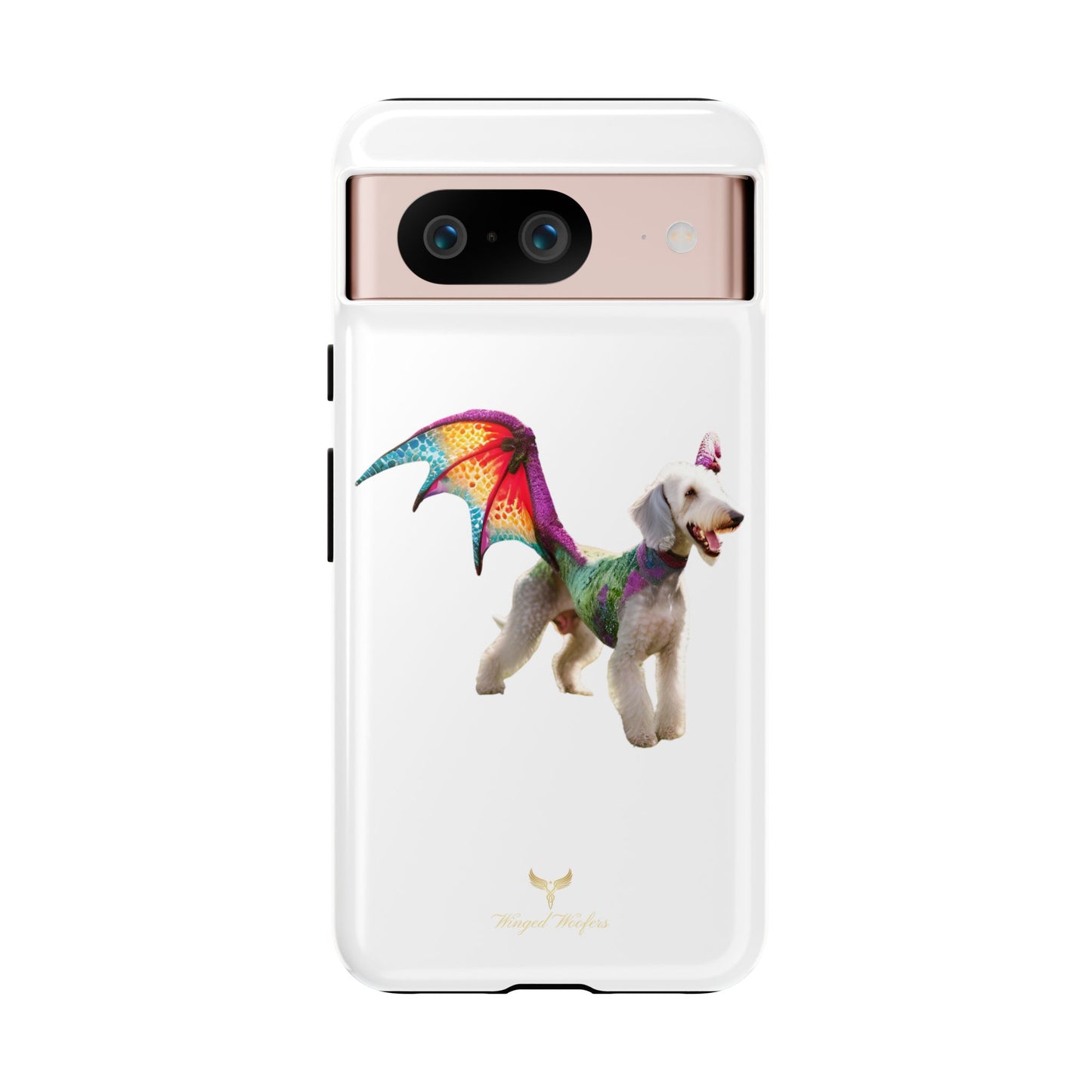 Mythical Bedlington Terrier with Wings Dog iPhone Case | Tough Cases for Pet Lovers