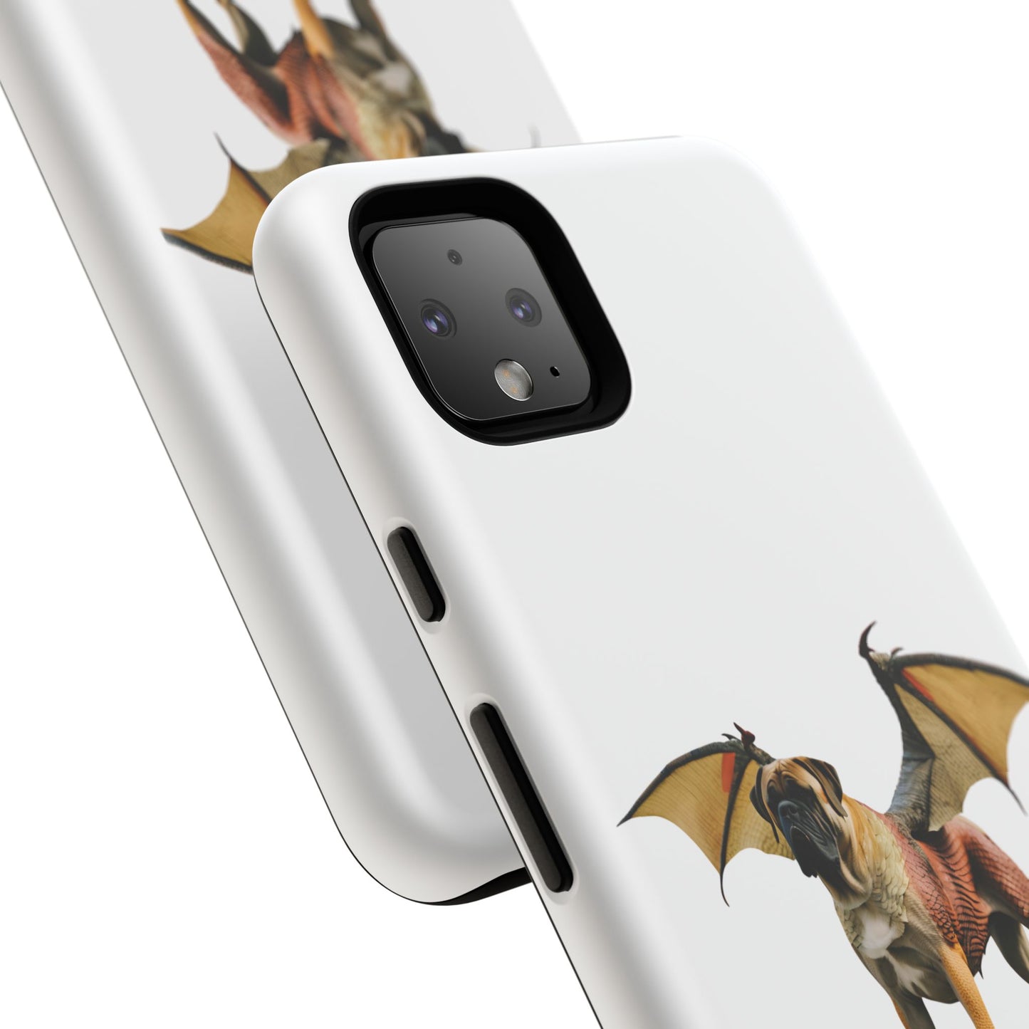 Fantasy Bullmastiff Dog Dragon Phone Case - Tough Cases with Winged Design