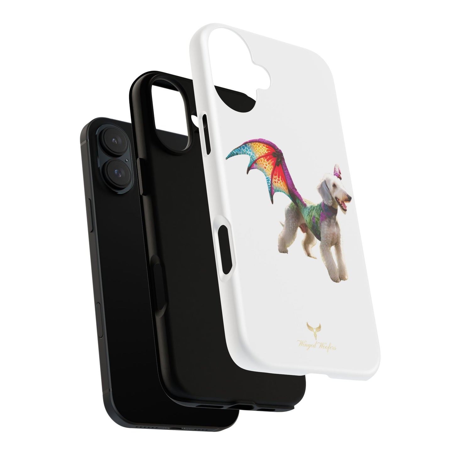 Mythical Bedlington Terrier with Wings Dog iPhone Case | Tough Cases for Pet Lovers