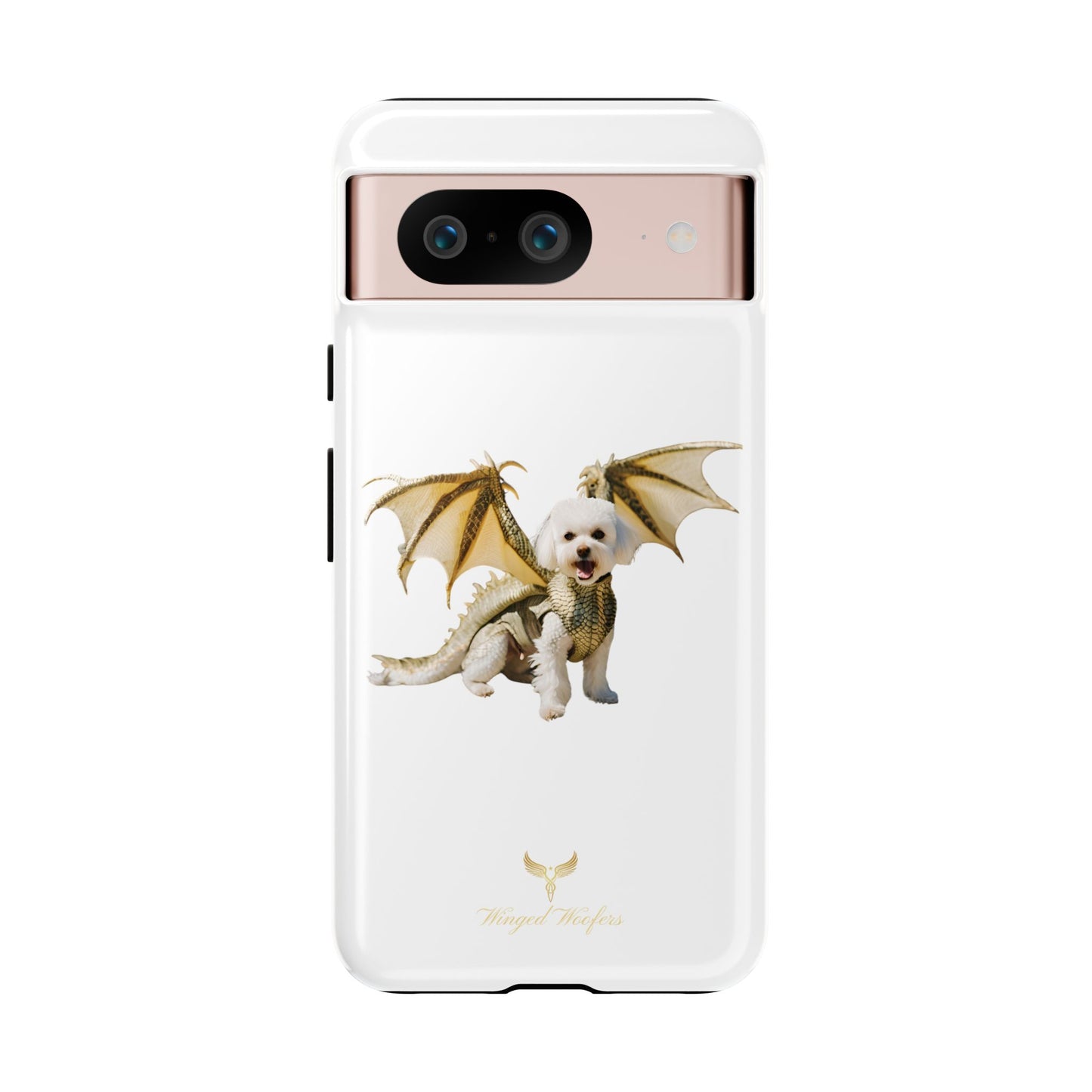 Cute Dragon Bichon Frisé Dog Phone Case - Tough and Stylish Pet-Themed Cover