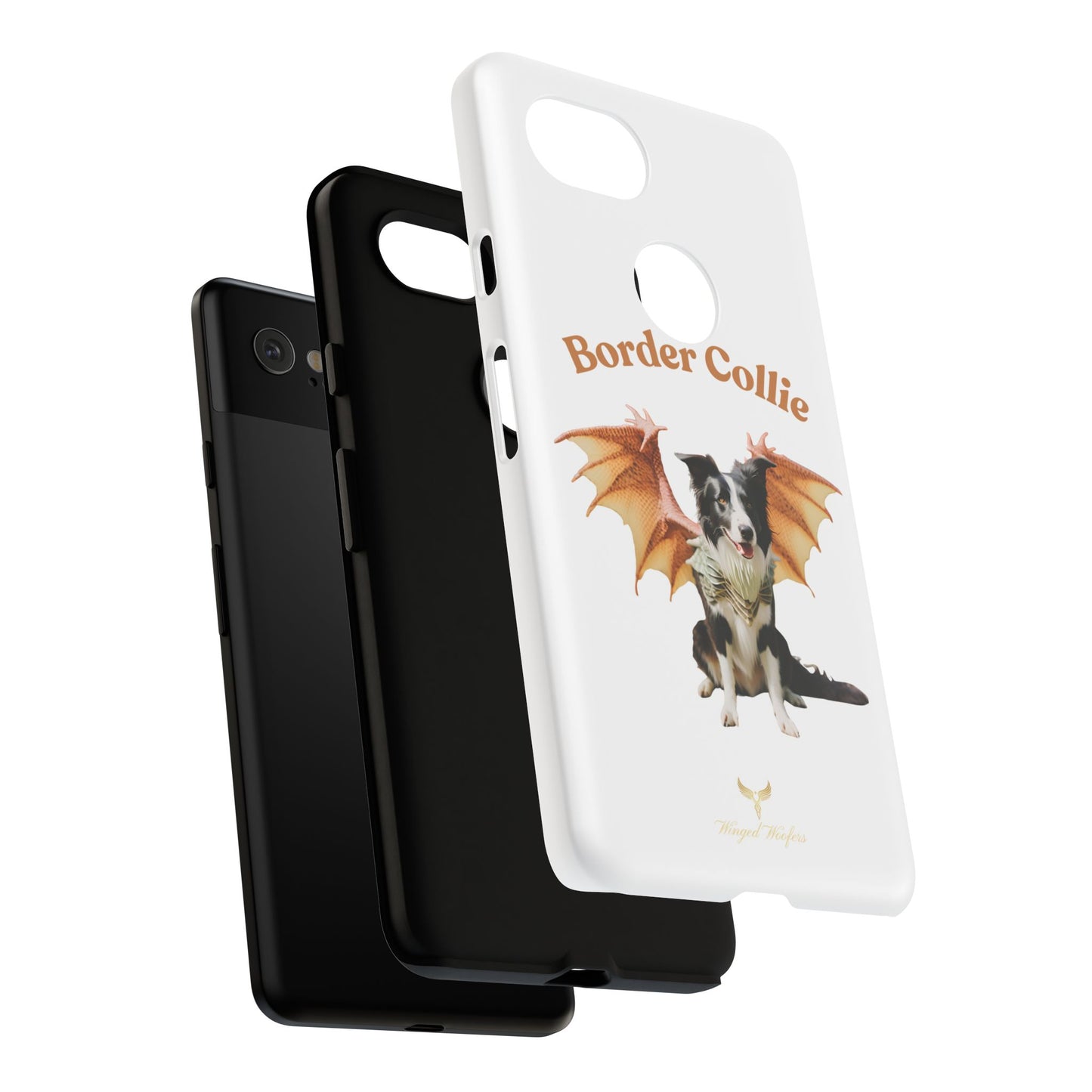 Border Collie Dragon Phone Case - Tough Cases for Dog Lovers