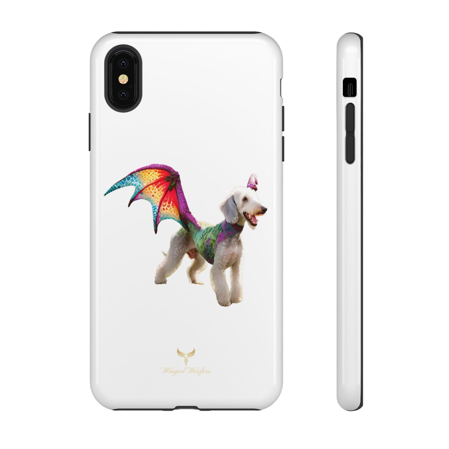 Mythical Bedlington Terrier with Wings Dog iPhone Case | Tough Cases for Pet Lovers