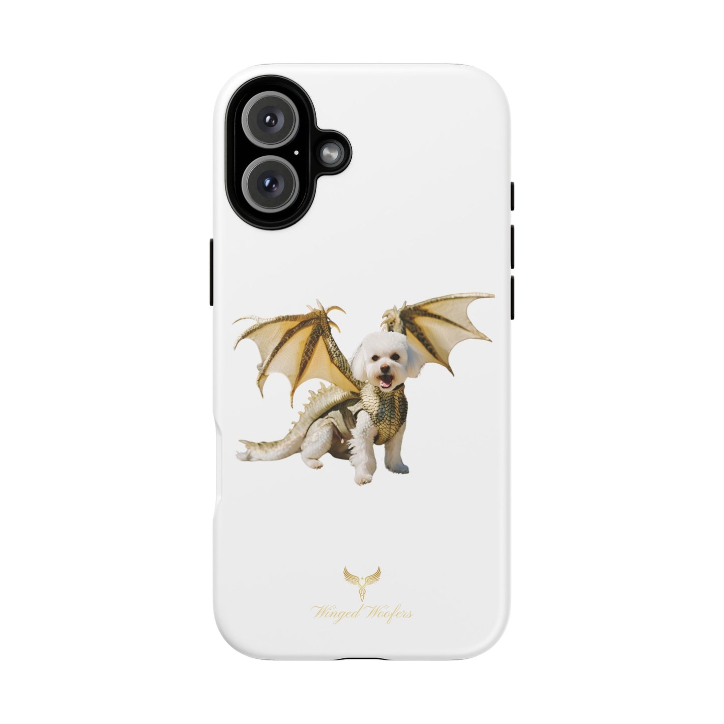 Cute Dragon Bichon Frisé Dog Phone Case - Tough and Stylish Pet-Themed Cover