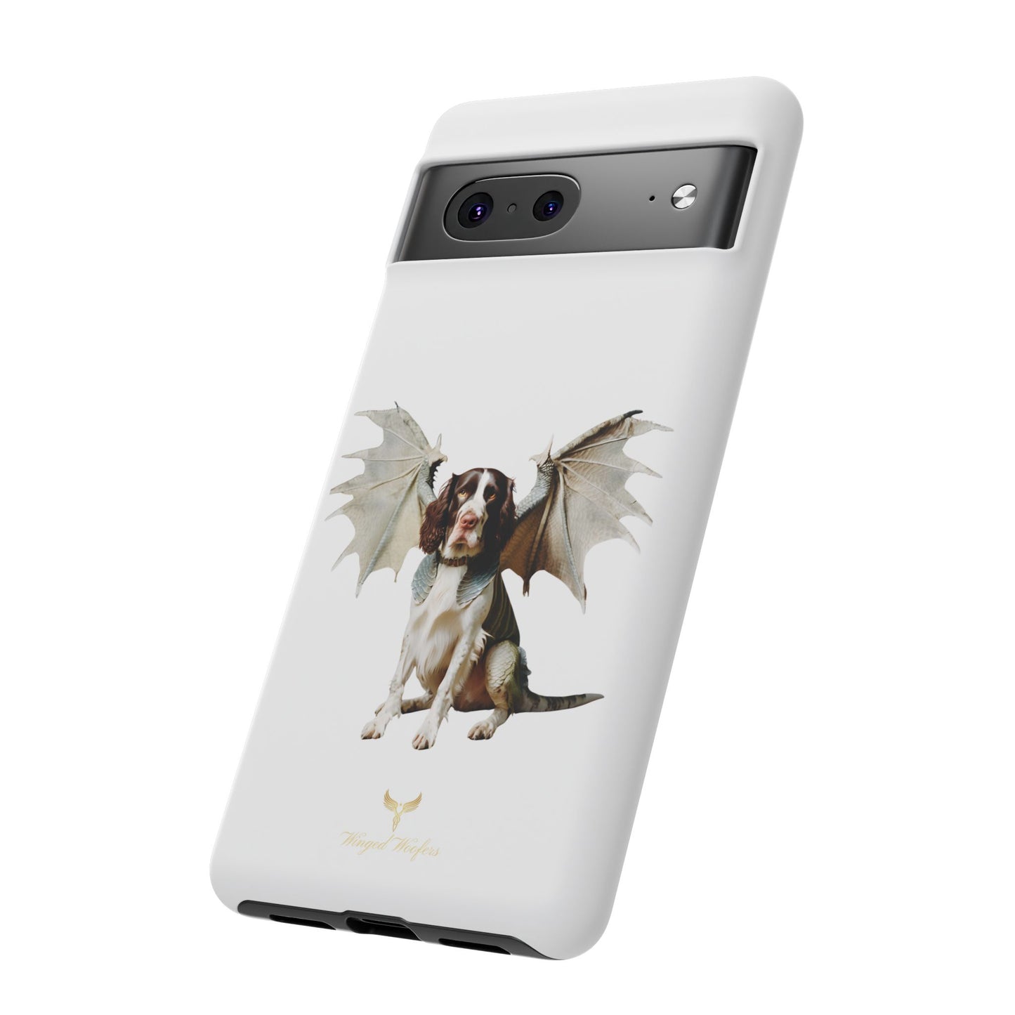 Fantasy Springer Spaniel Dog Phone Case - Tough Cases with Winged Companion Design