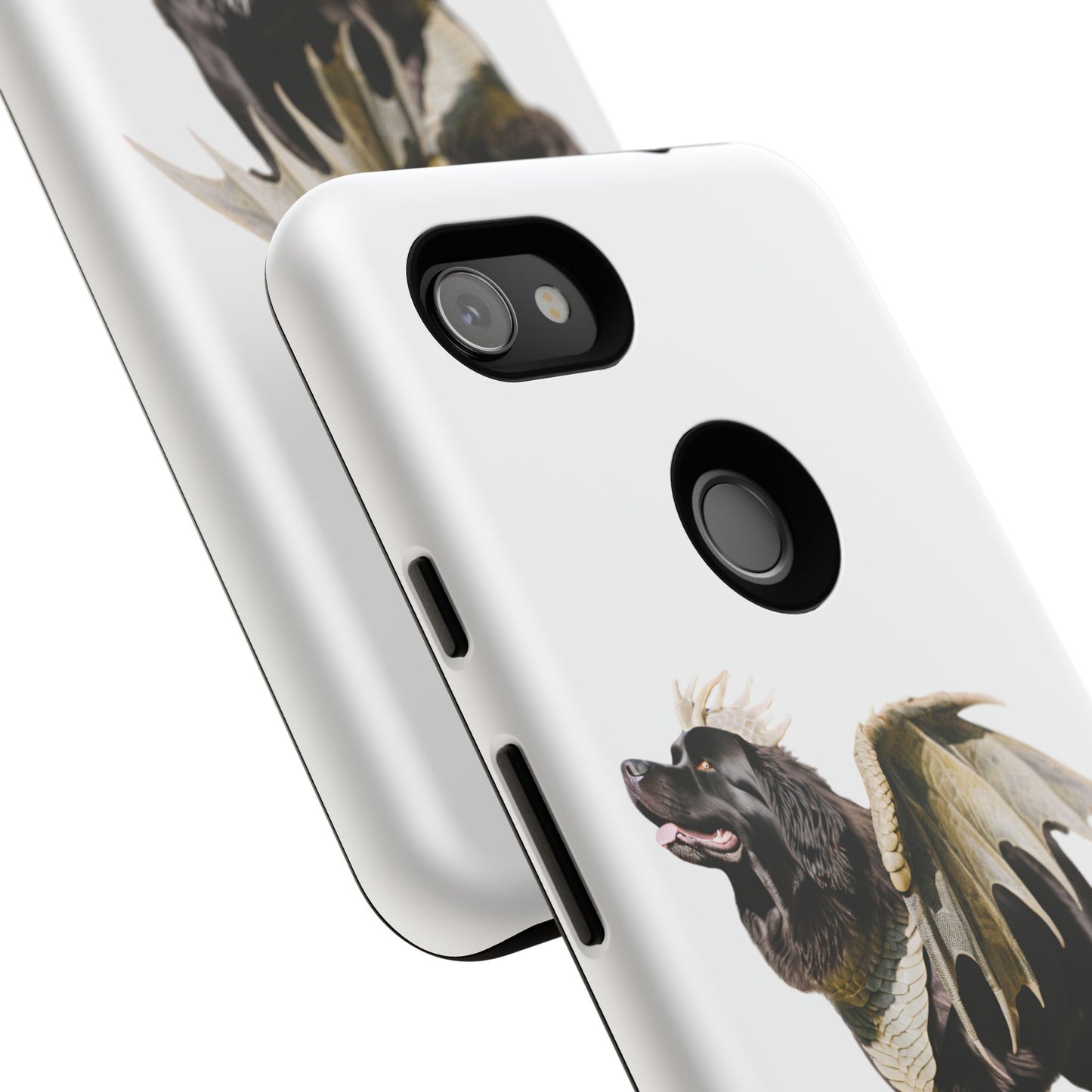 Magical Newfoundland Dog Phone Case - Tough & Stylish Cover with Winged Canine Design