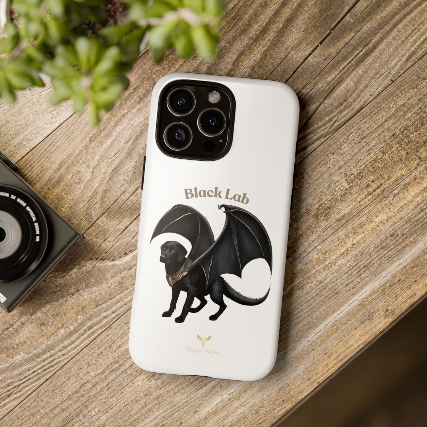 Black Labrador Dragon Case - Tough Phone Case for Pet Lovers