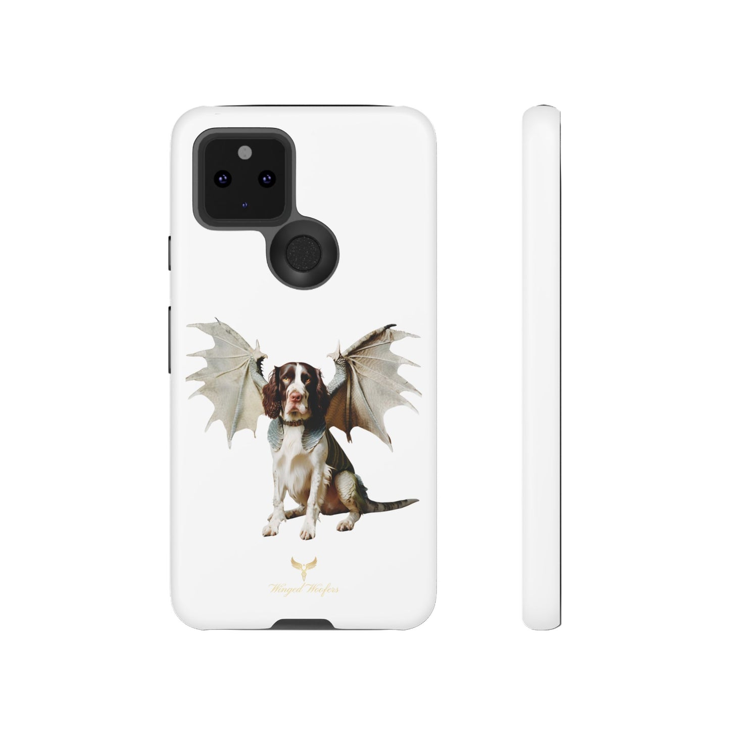 Fantasy Springer Spaniel Dog Phone Case - Tough Cases with Winged Companion Design