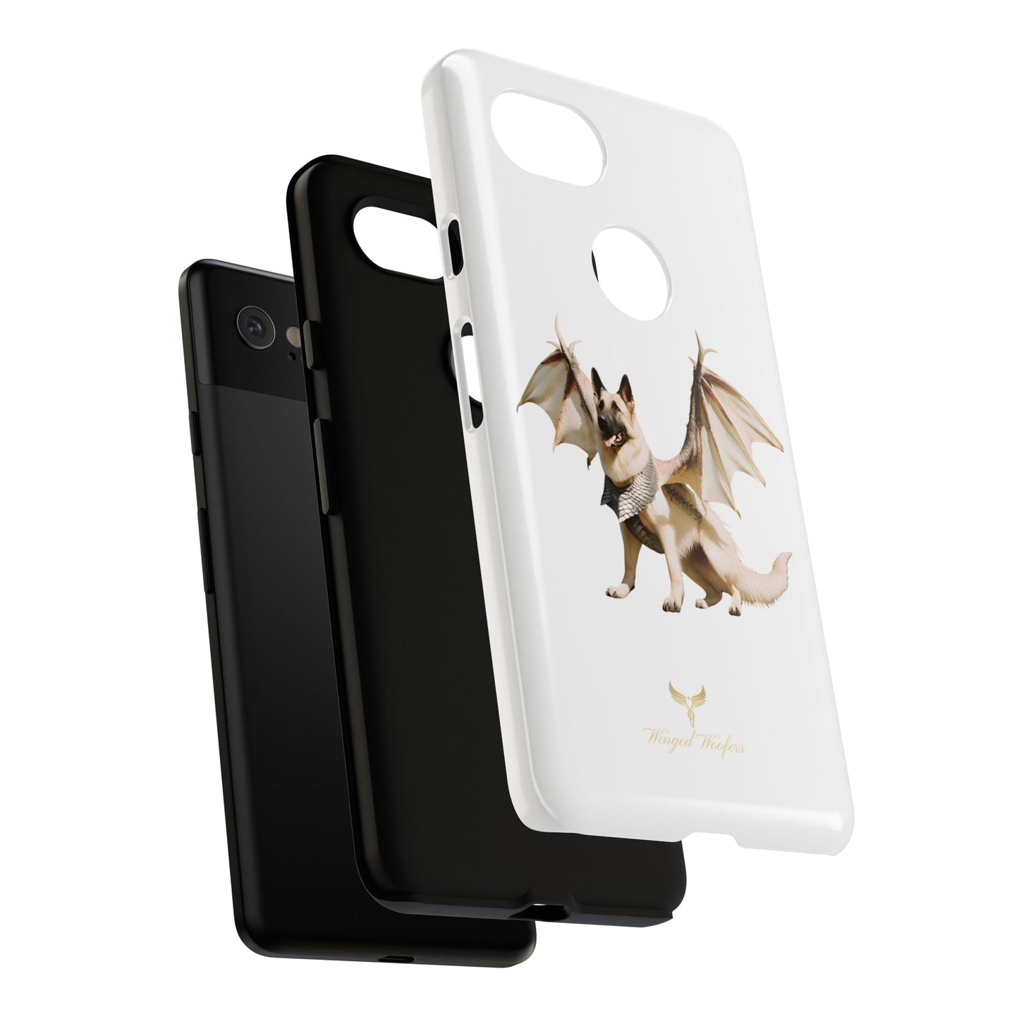 Magical White German Shepherd Dragon Dog Phone Case - Tough, Stylish Protection