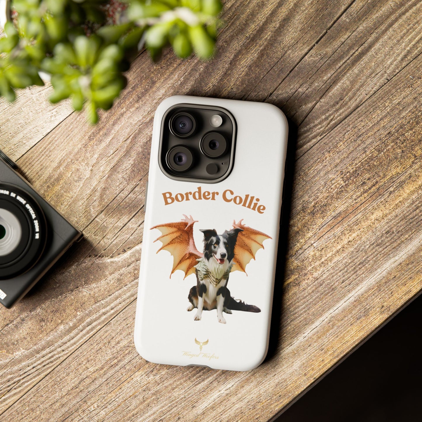 Border Collie Dragon Phone Case - Tough Cases for Dog Lovers