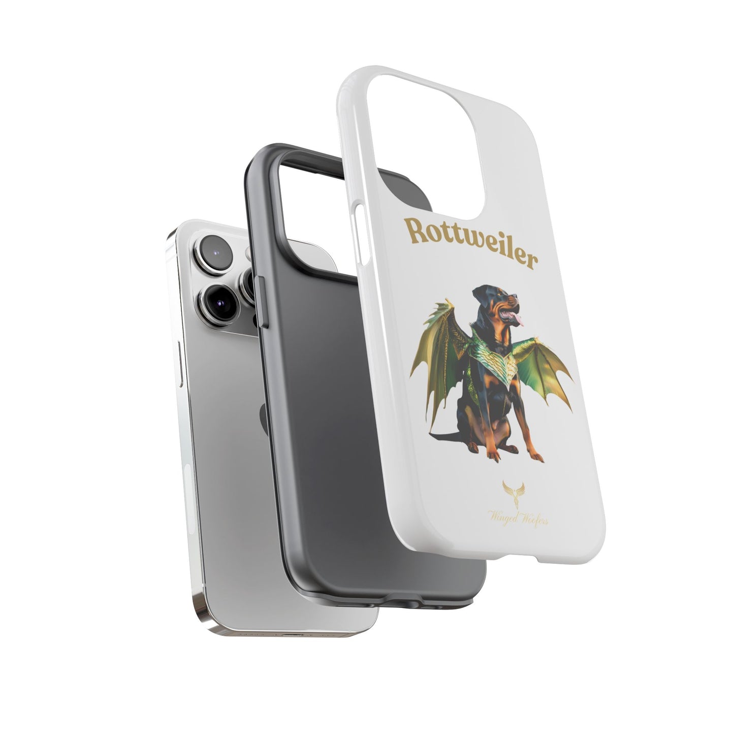 Rottweiler Dragon Wings Phone Case - Tough Cases for Dog Lovers