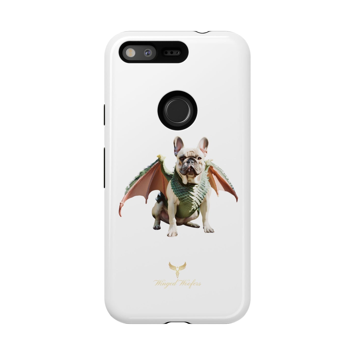 Fantasy French Bulldog Pet Phone Case with Dog in Wings Design