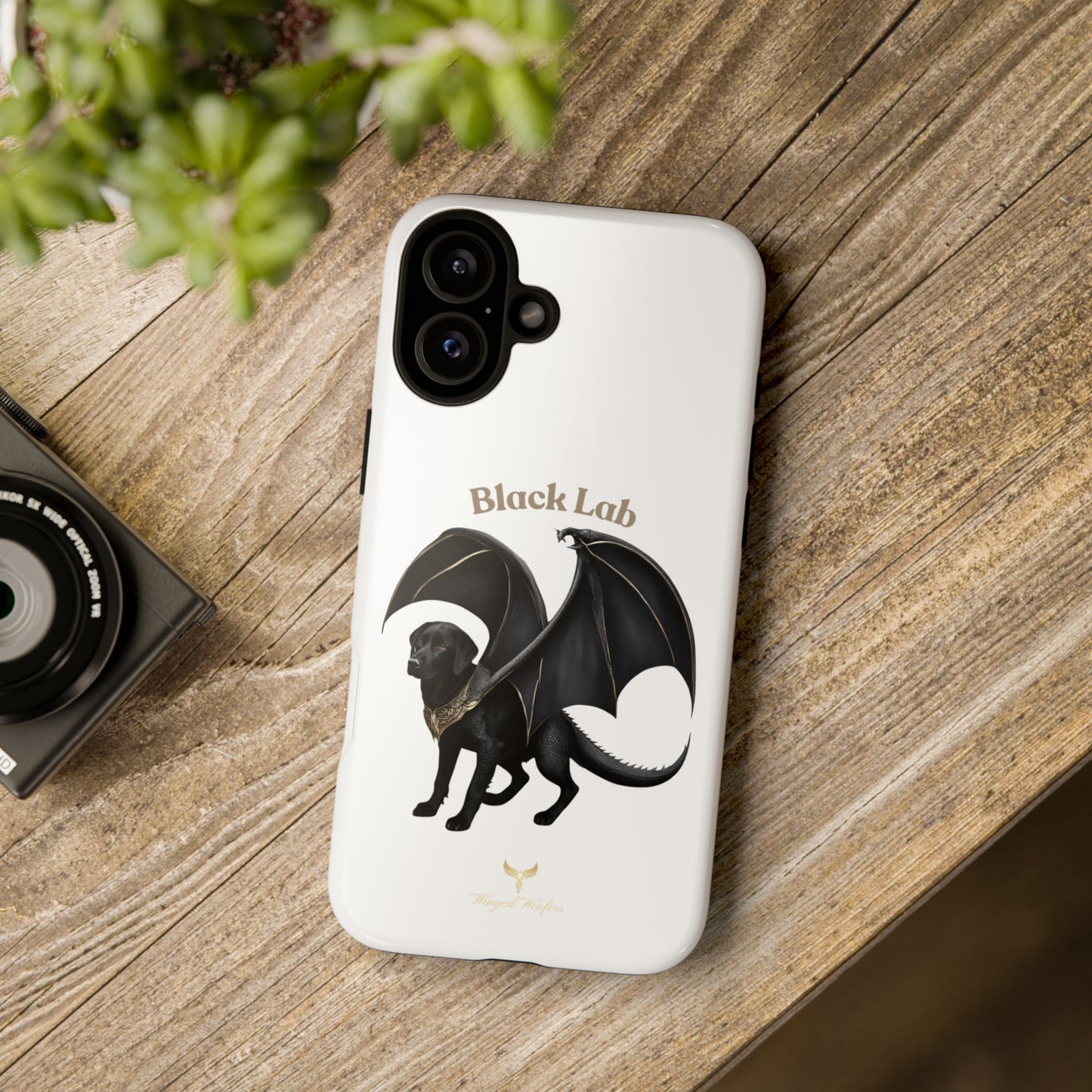 Black Labrador Dragon Case - Tough Phone Case for Pet Lovers