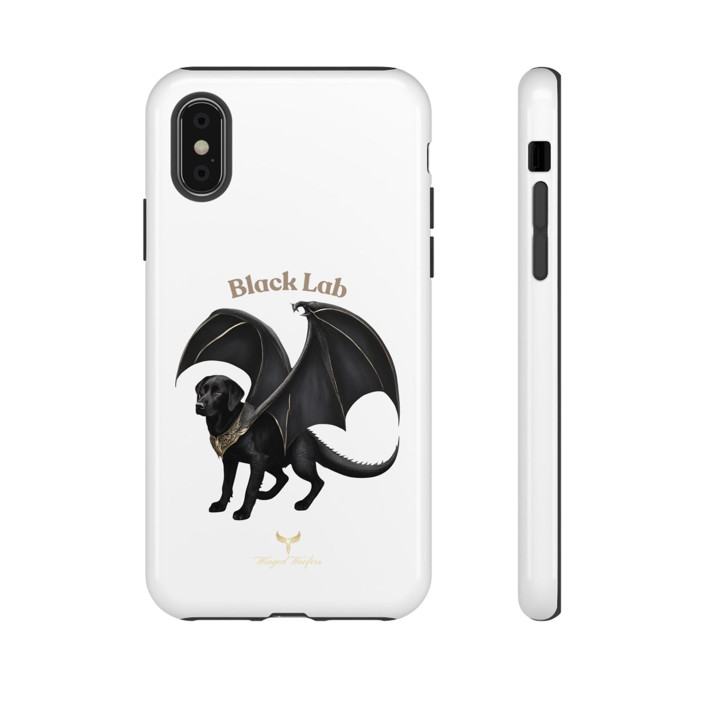 Black Labrador Dragon Case - Tough Phone Case for Pet Lovers