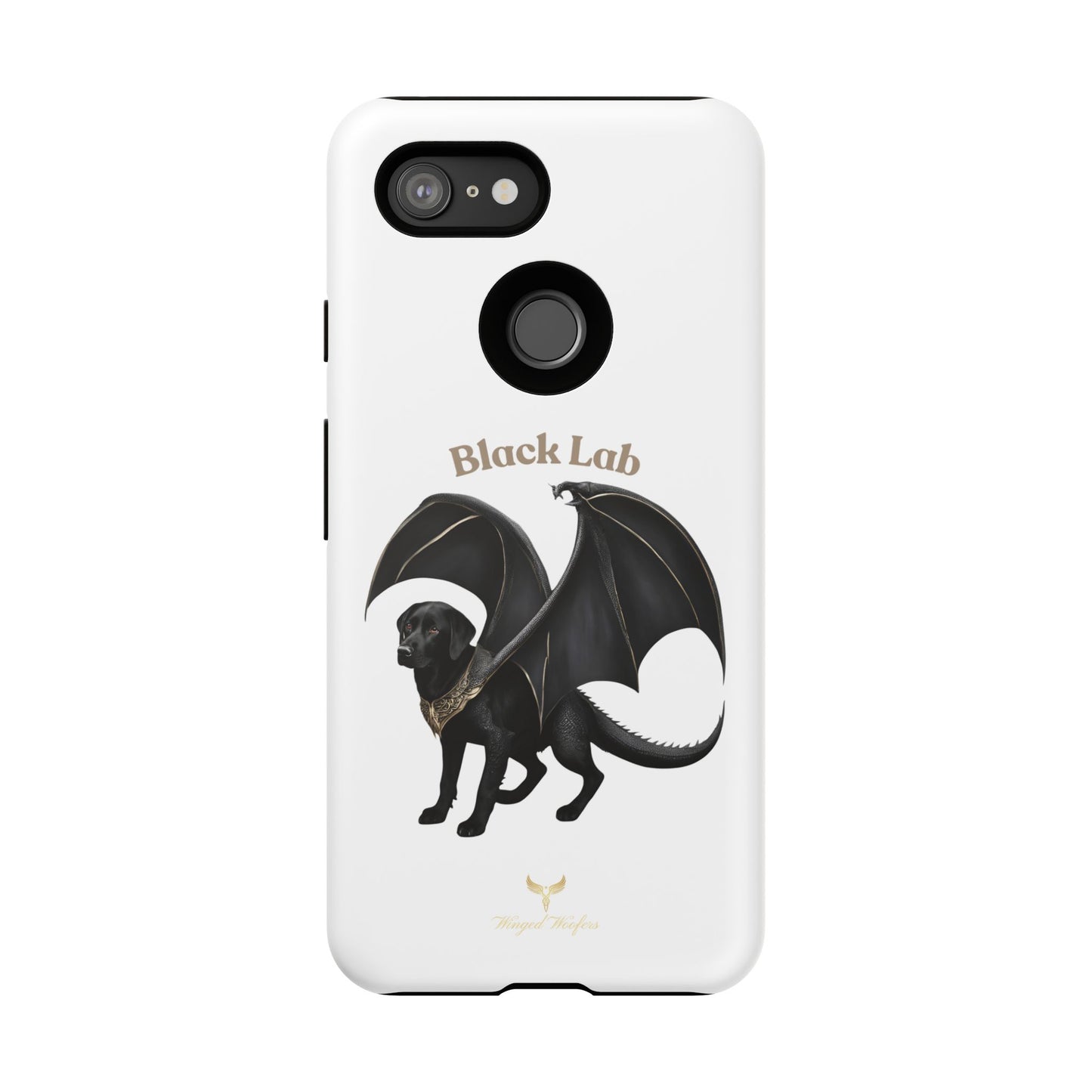 Black Labrador Dragon Case - Tough Phone Case for Pet Lovers