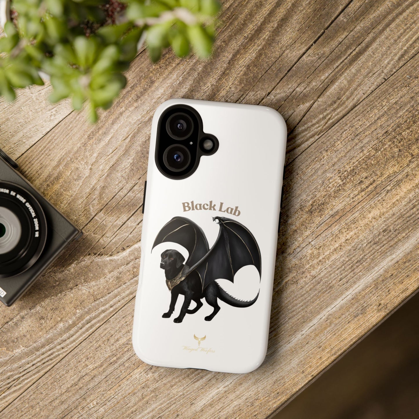 Black Labrador Dragon Case - Tough Phone Case for Pet Lovers