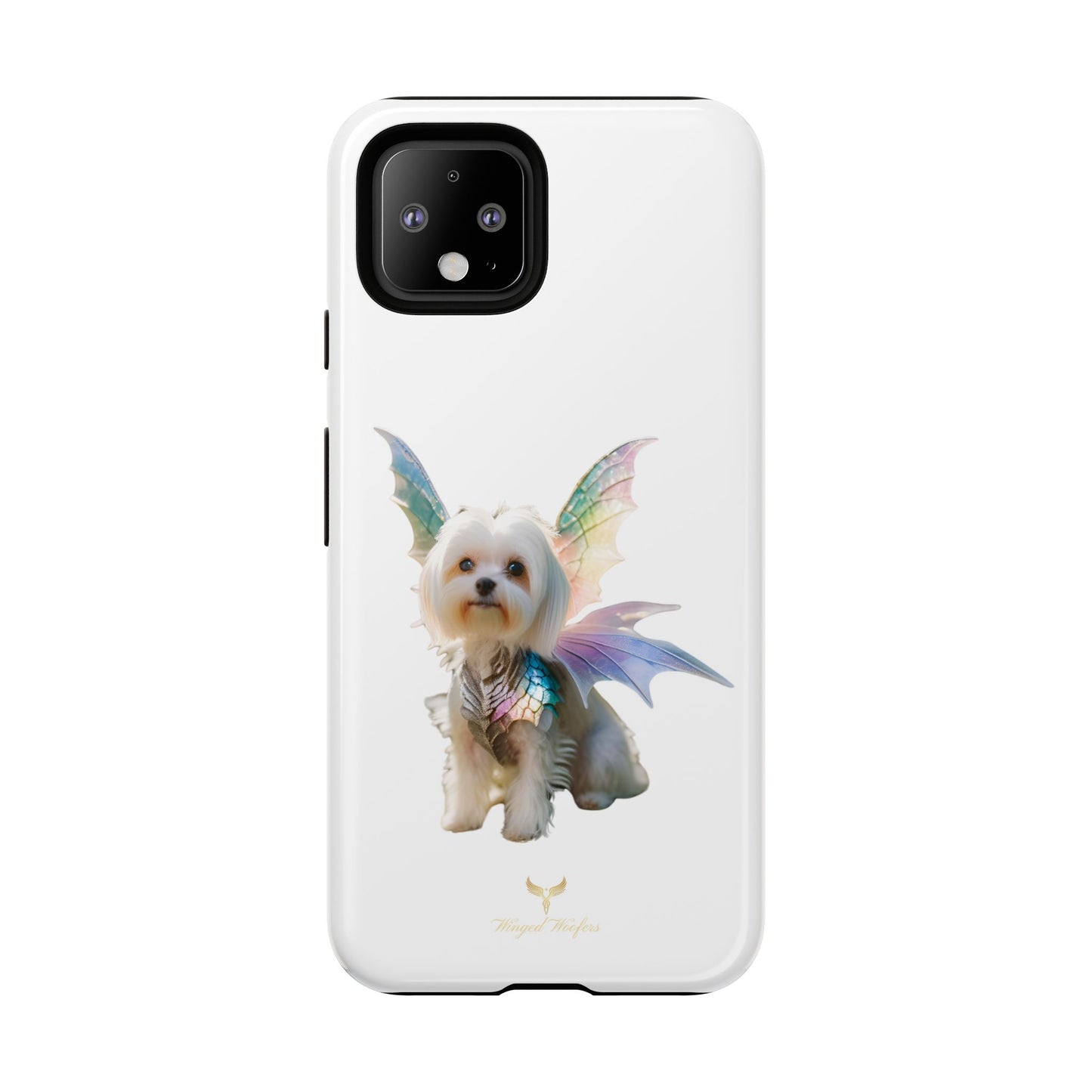 Maltese Dog with Wings Tough Phone Cases