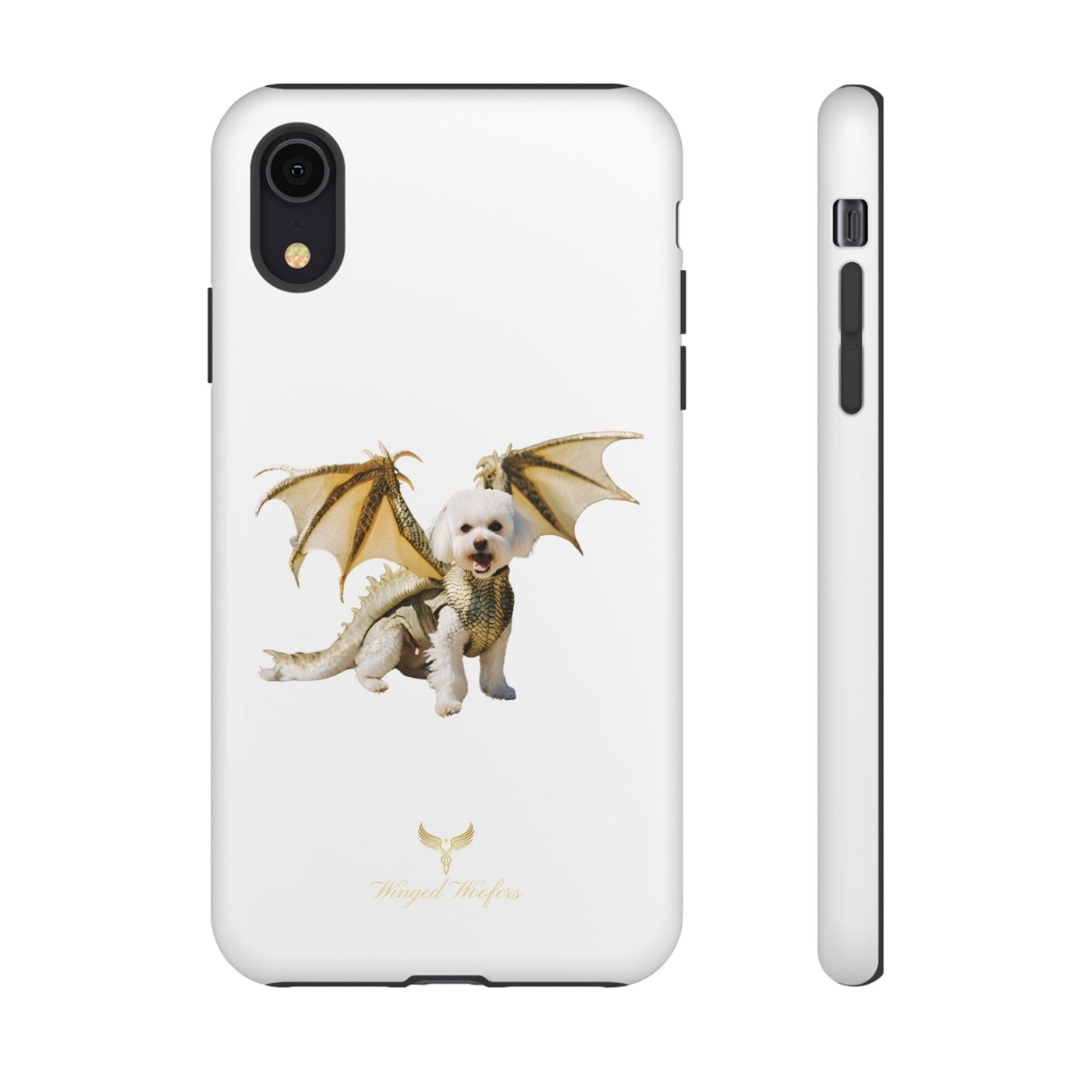 Cute Dragon Bichon Frisé Dog Phone Case - Tough and Stylish Pet-Themed Cover