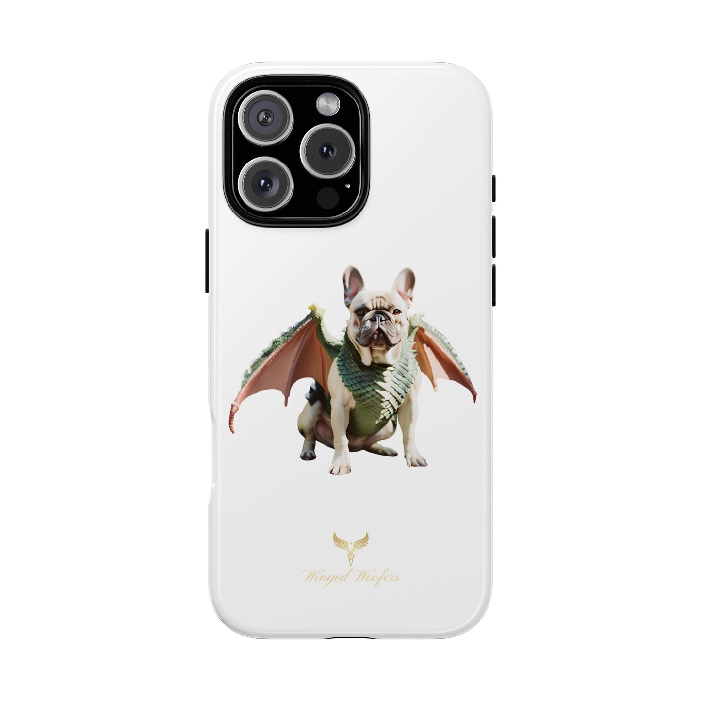 Fantasy French Bulldog Pet Phone Case with Dog in Wings Design