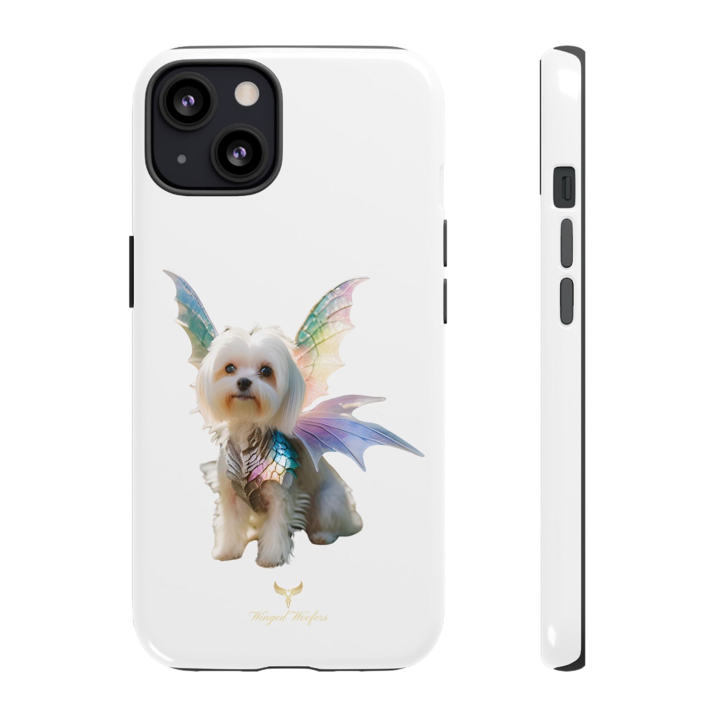 Maltese Dog with Wings Tough Phone Cases