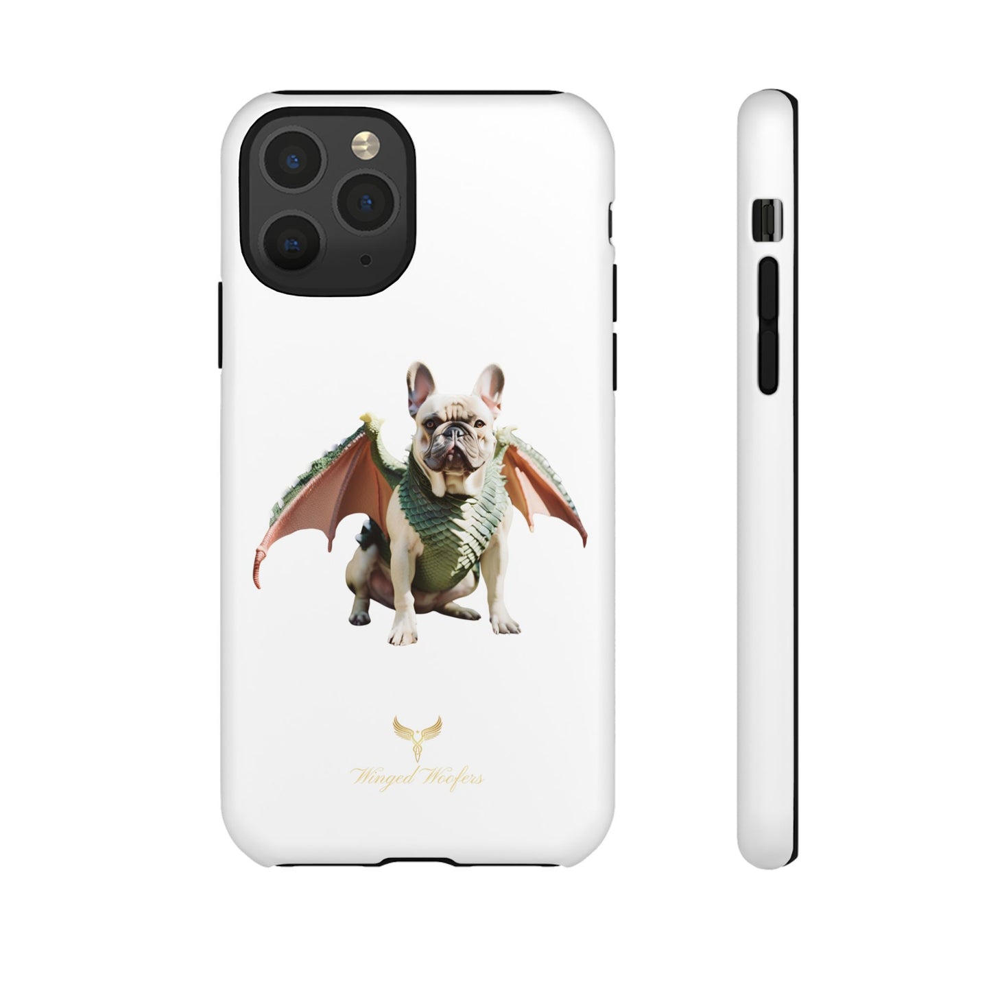 Fantasy French Bulldog Pet Phone Case with Dog in Wings Design