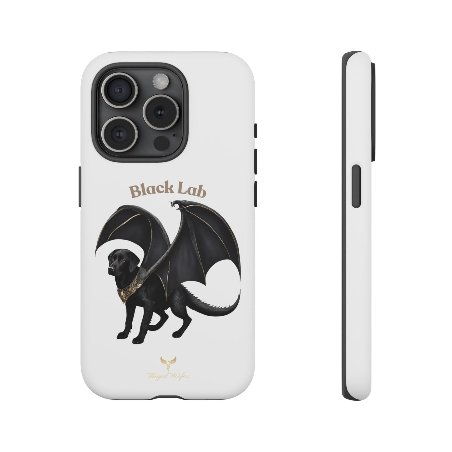 Black Labrador Dragon Case - Tough Phone Case for Pet Lovers