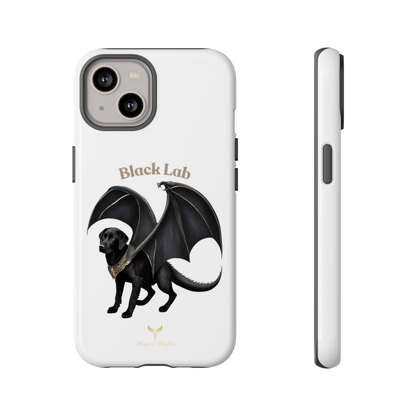 Black Labrador Dragon Case - Tough Phone Case for Pet Lovers