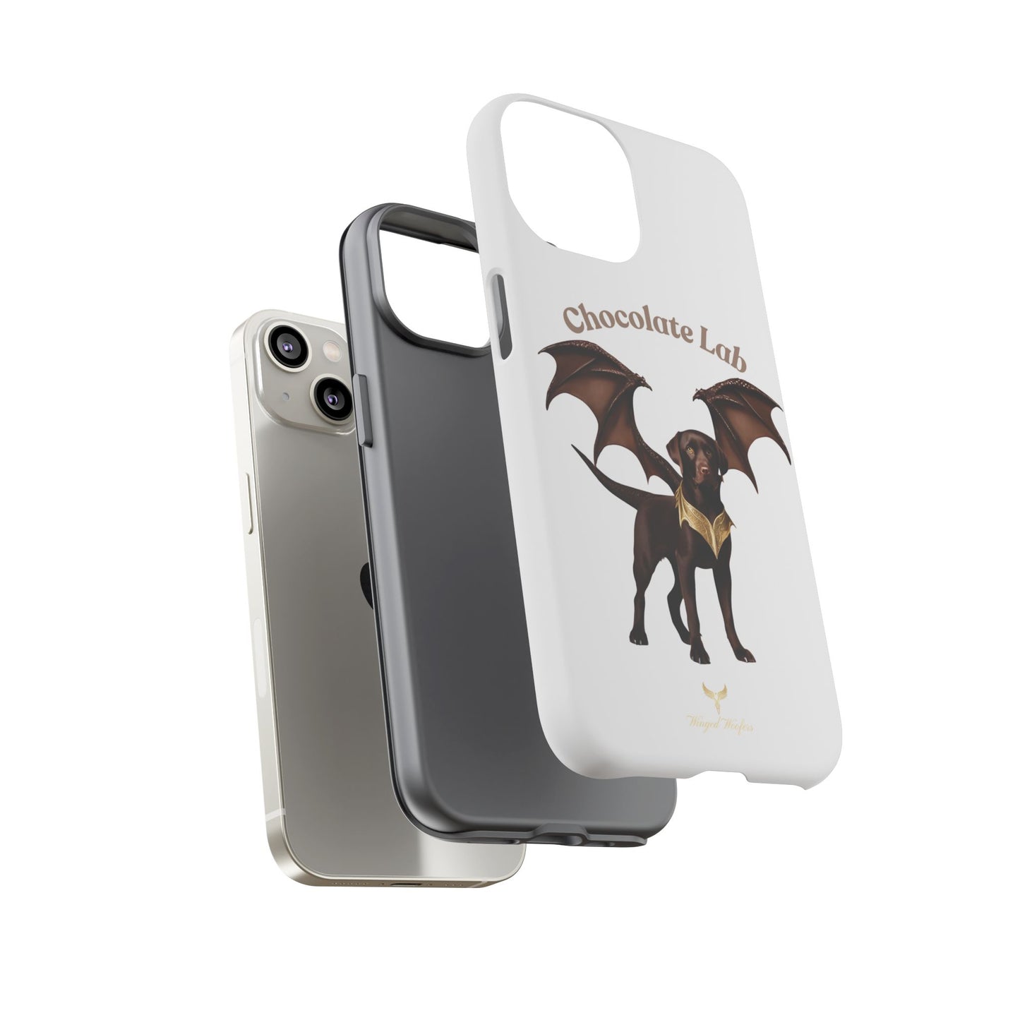 Chocolate Lab Dragon Phone Case - Tough & Stylish for Dog Lovers