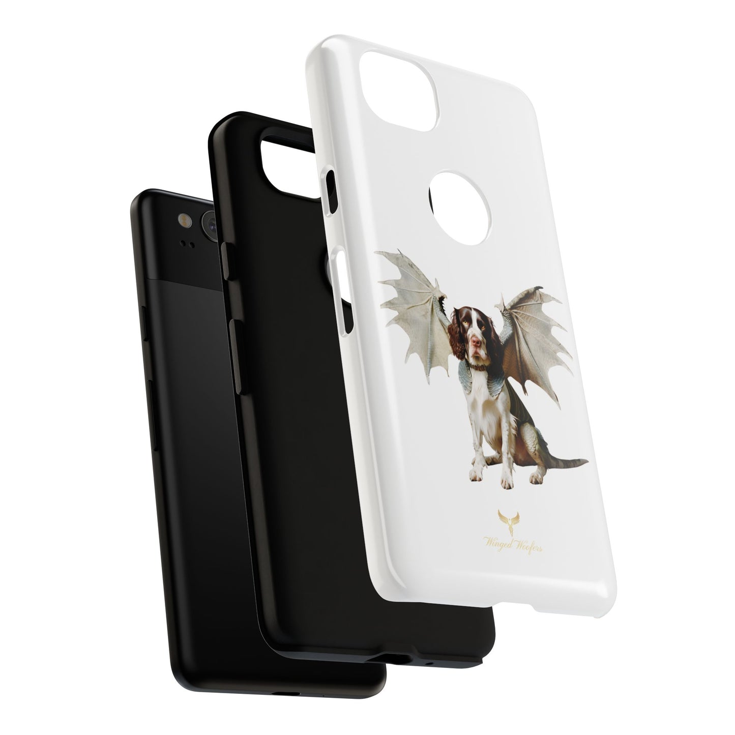 Fantasy Springer Spaniel Dog Phone Case - Tough Cases with Winged Companion Design