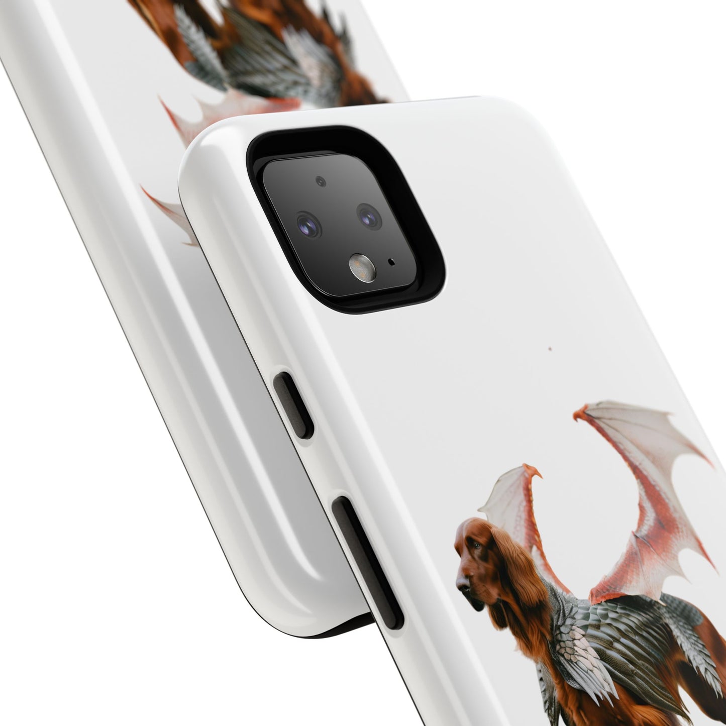 Fantasy Irish Setter with Dragon Wings Phone Case - Tough Cases with Winged Dog Design