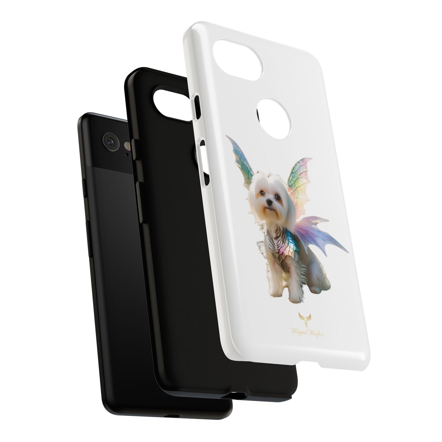 Maltese Dog with Wings Tough Phone Cases