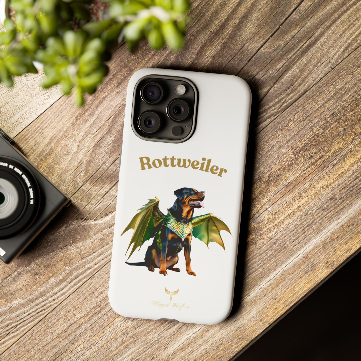 Rottweiler Dragon Wings Phone Case - Tough Cases for Dog Lovers