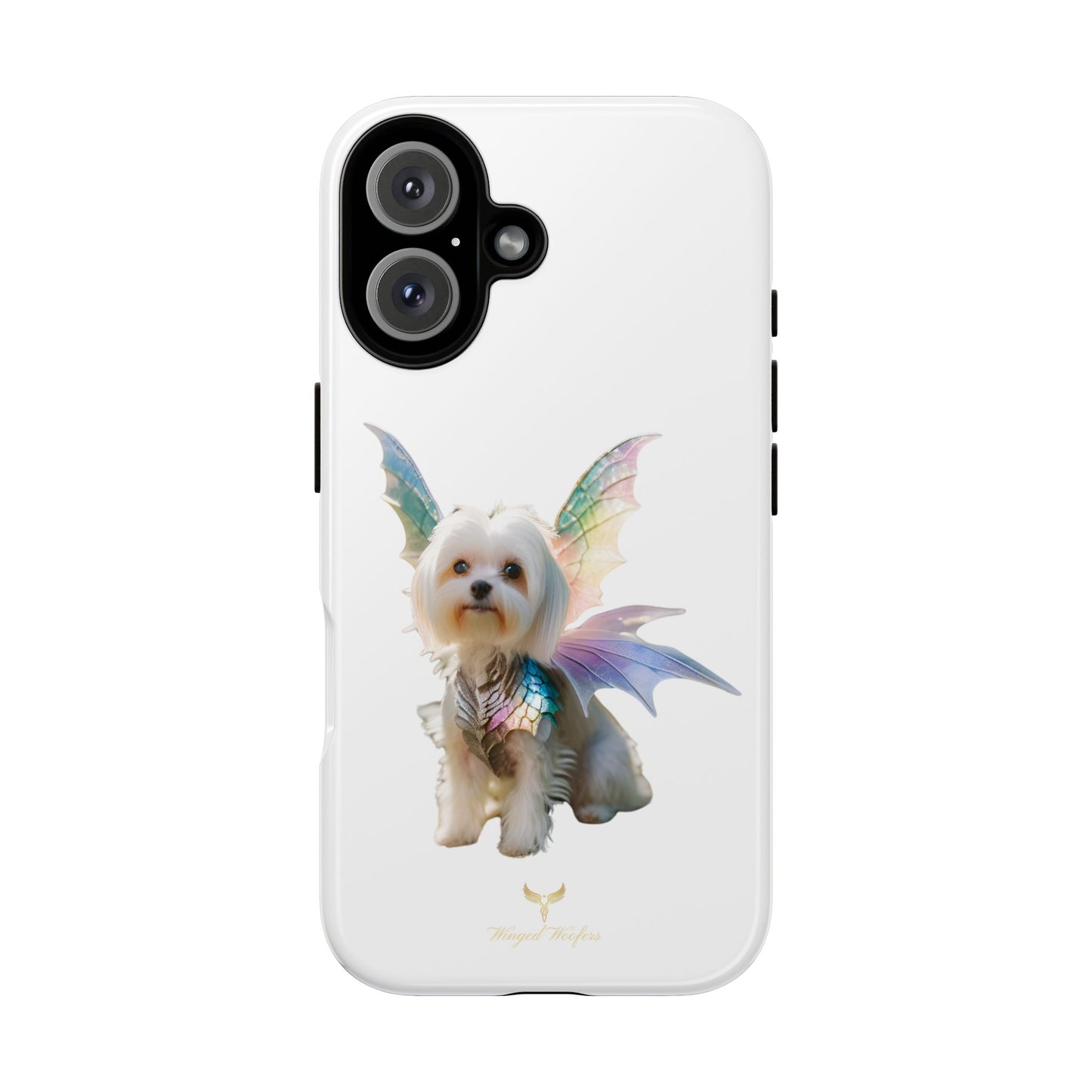 Maltese Dog with Wings Tough Phone Cases