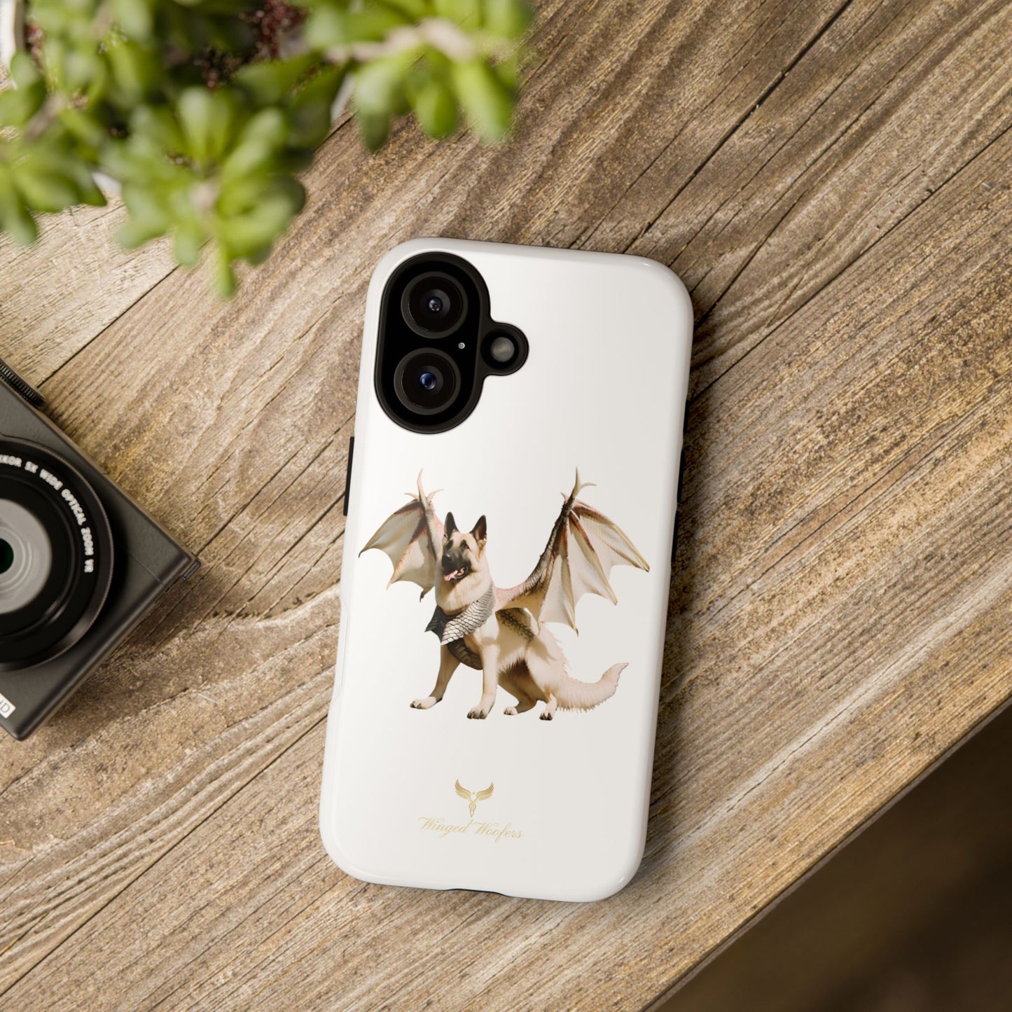 Magical White German Shepherd Dragon Dog Phone Case - Tough, Stylish Protection