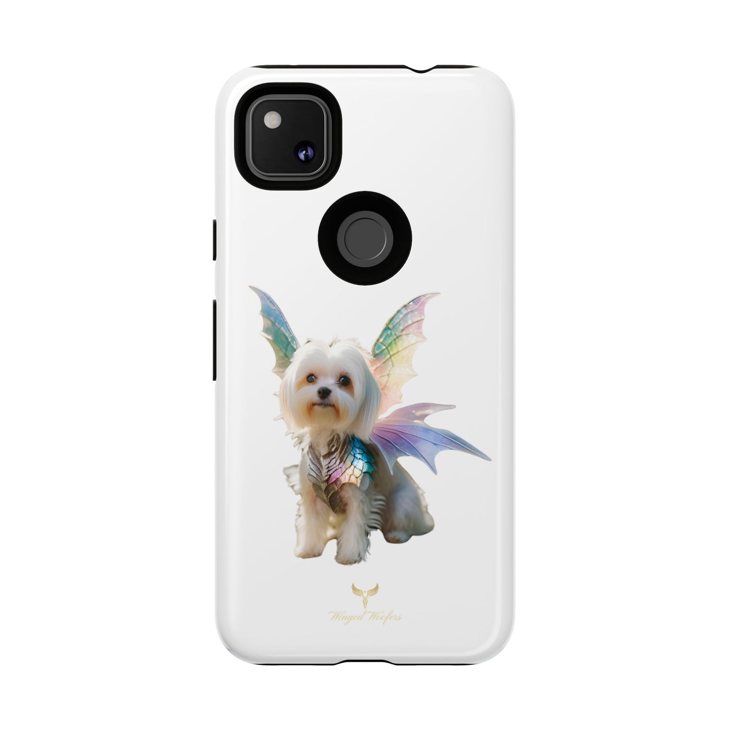 Maltese Dog with Wings Tough Phone Cases